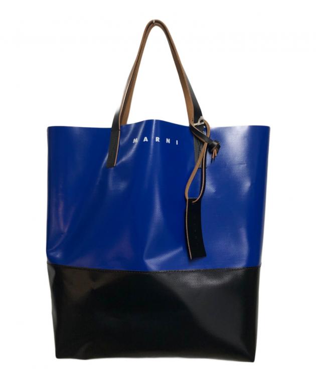 中古・古着通販】MARNI (マルニ) トートバッグ ブルー×ブラック