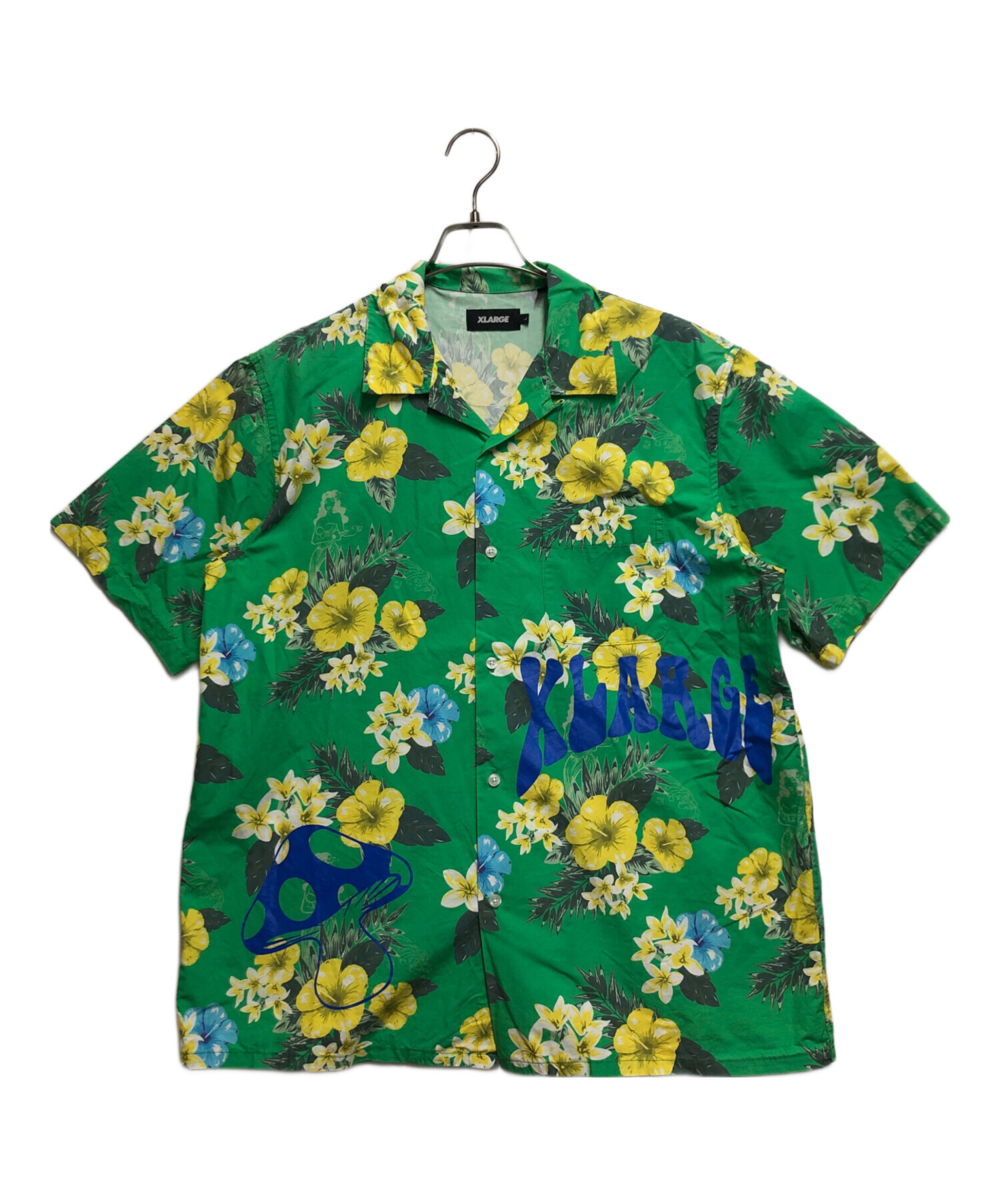 中古・古着通販】X-LARGE (エクストララージ) アロハシャツ グリーン