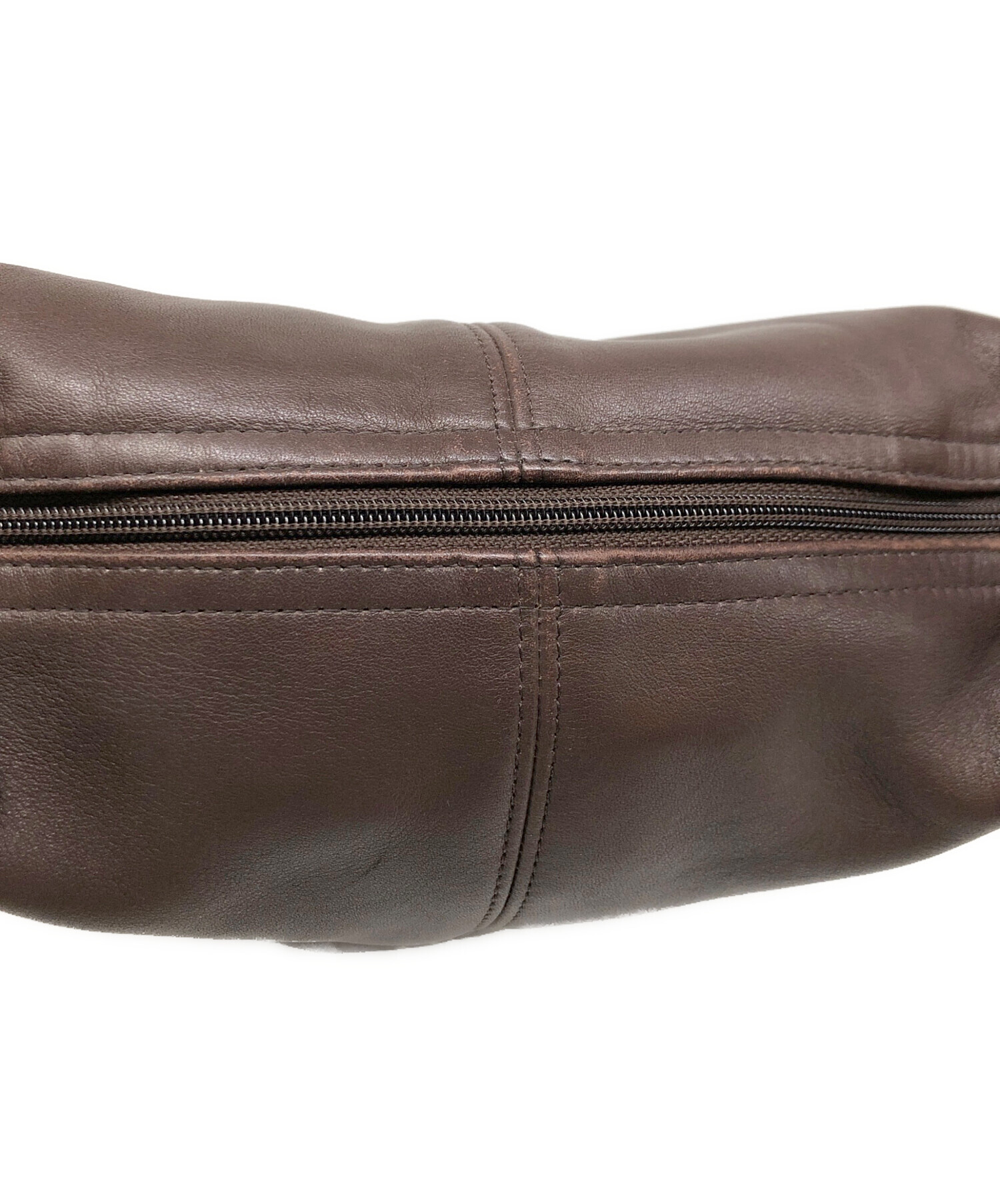 中古・古着通販】COACH (コーチ) レザーショルダーバッグ ブラウン