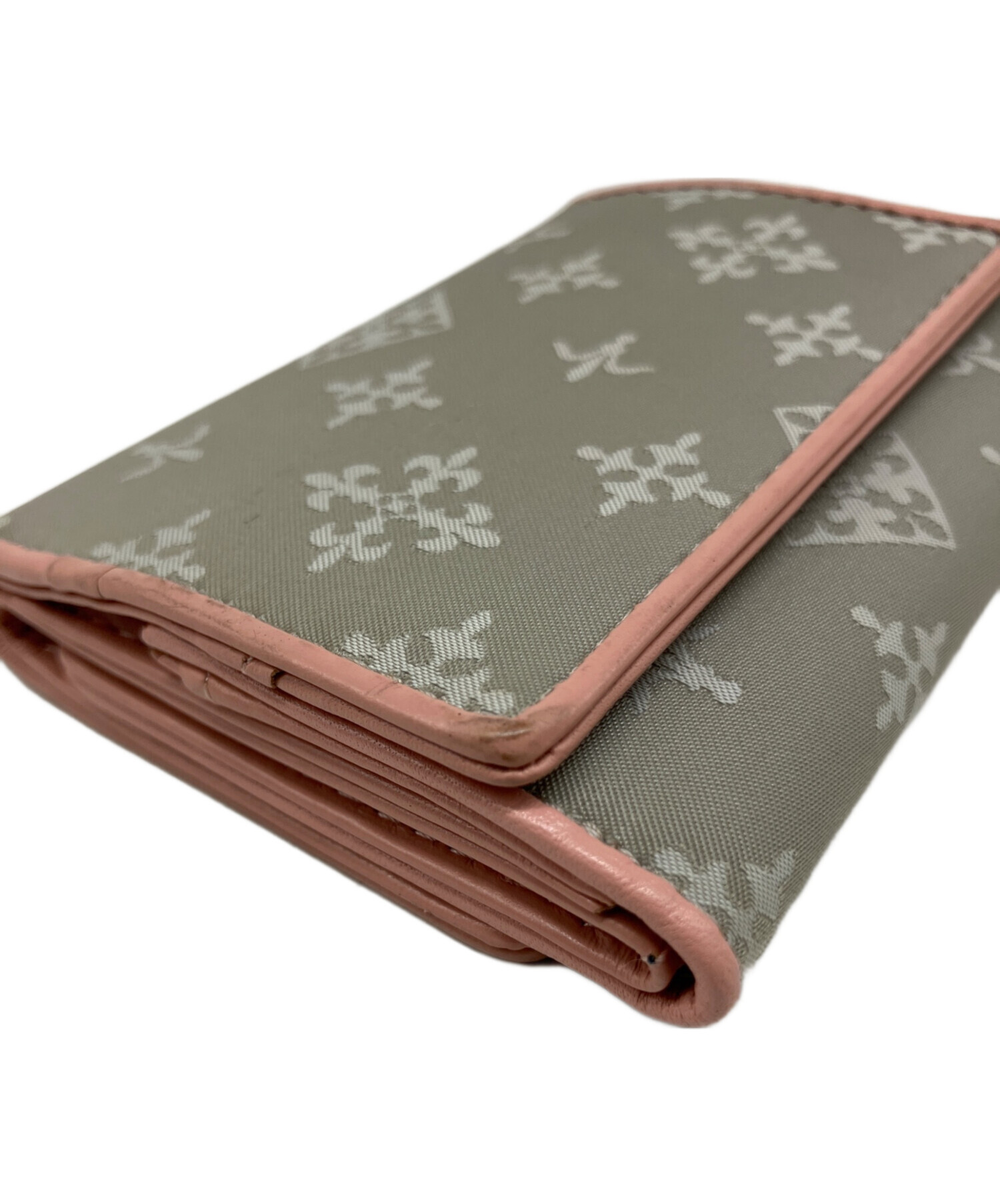 russet ラシット　フローラル 二つ折り財布 中古・古着通販】russet (ラシット) 3つ折り財布 グレー×ピンク