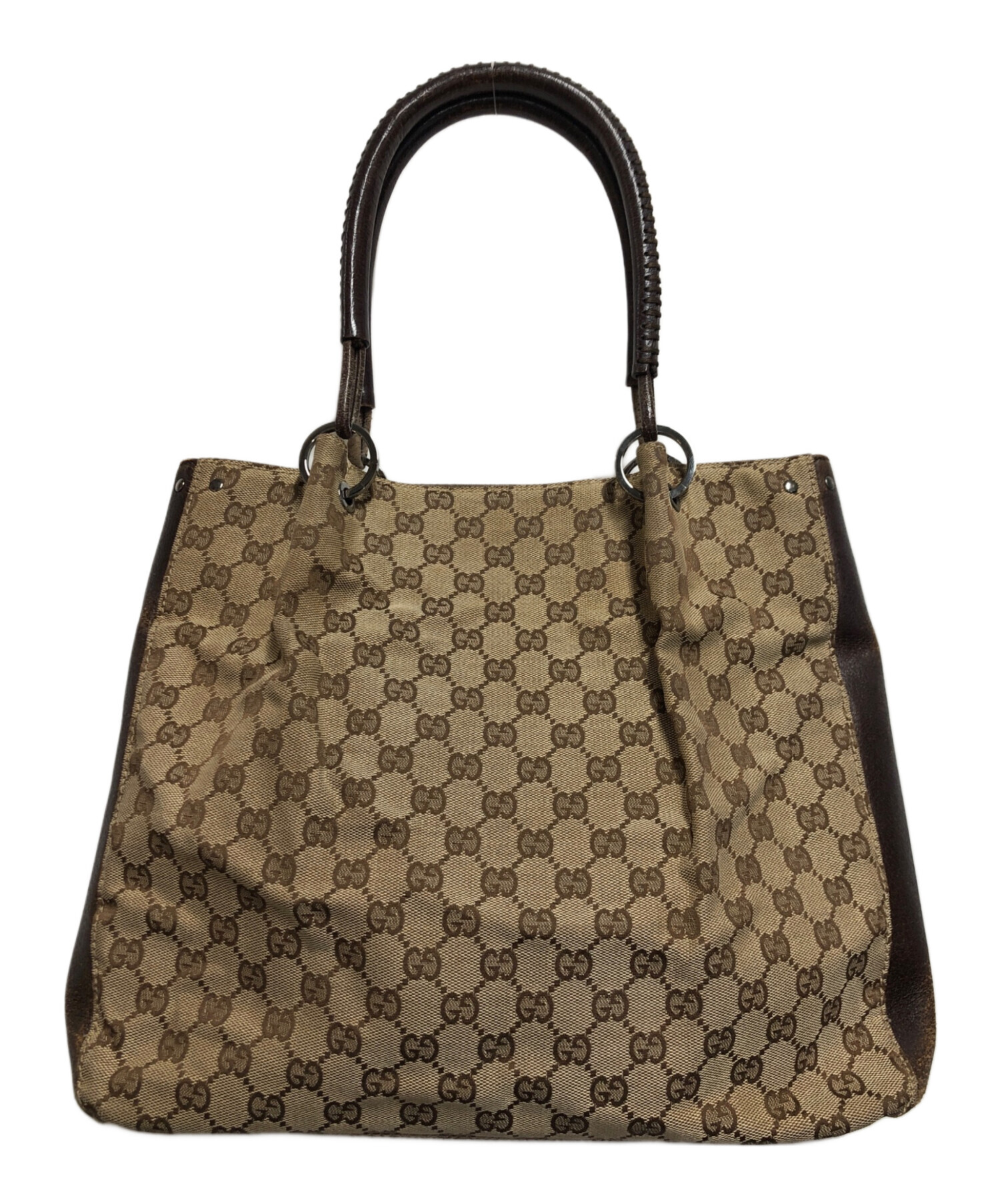 中古・古着通販】GUCCI (グッチ) GGキャンバス トートバッグ ブラウン 