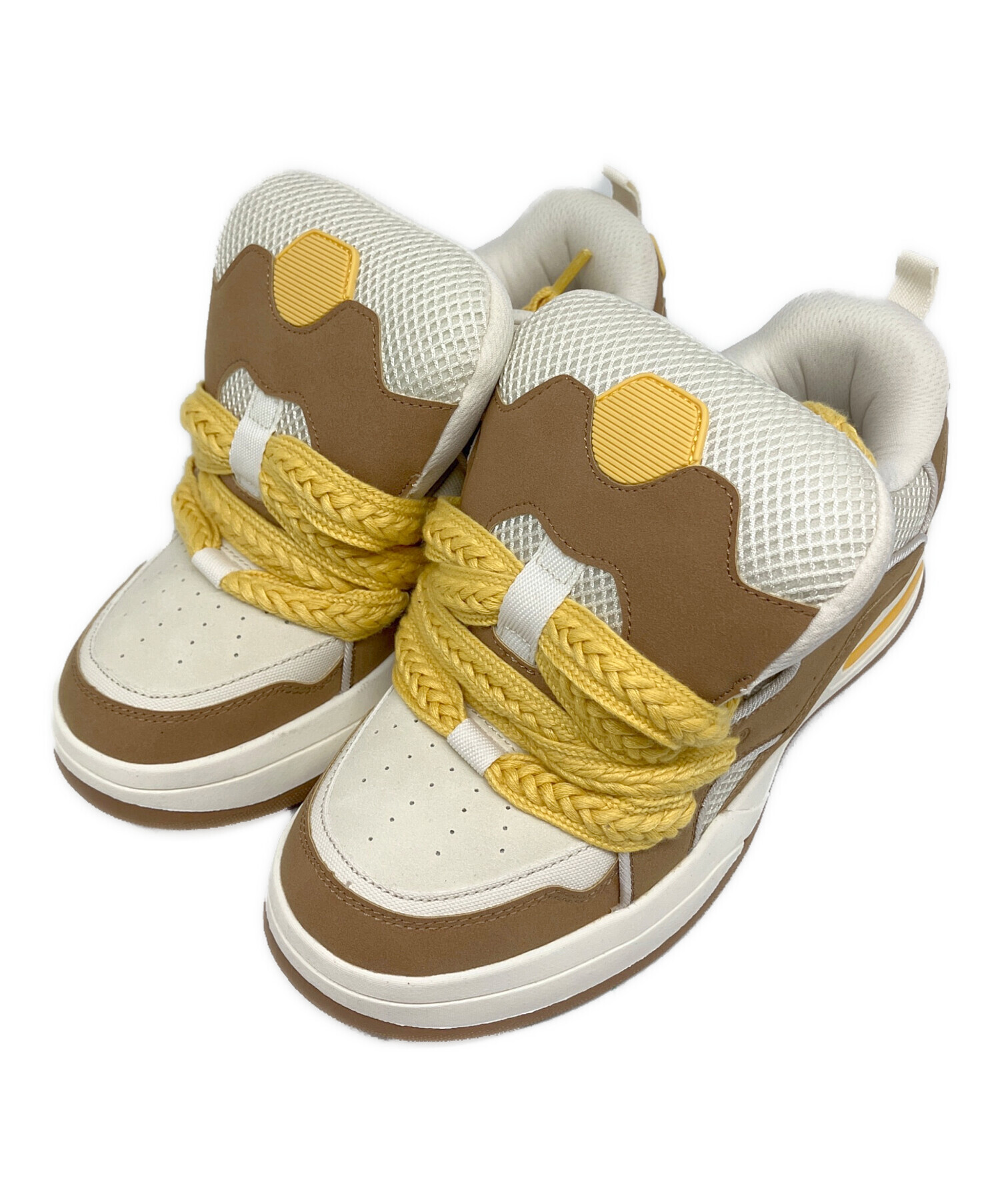 中古・古着通販】ZARA (ザラ) スケートスニーカー ホワイト×ブラウン