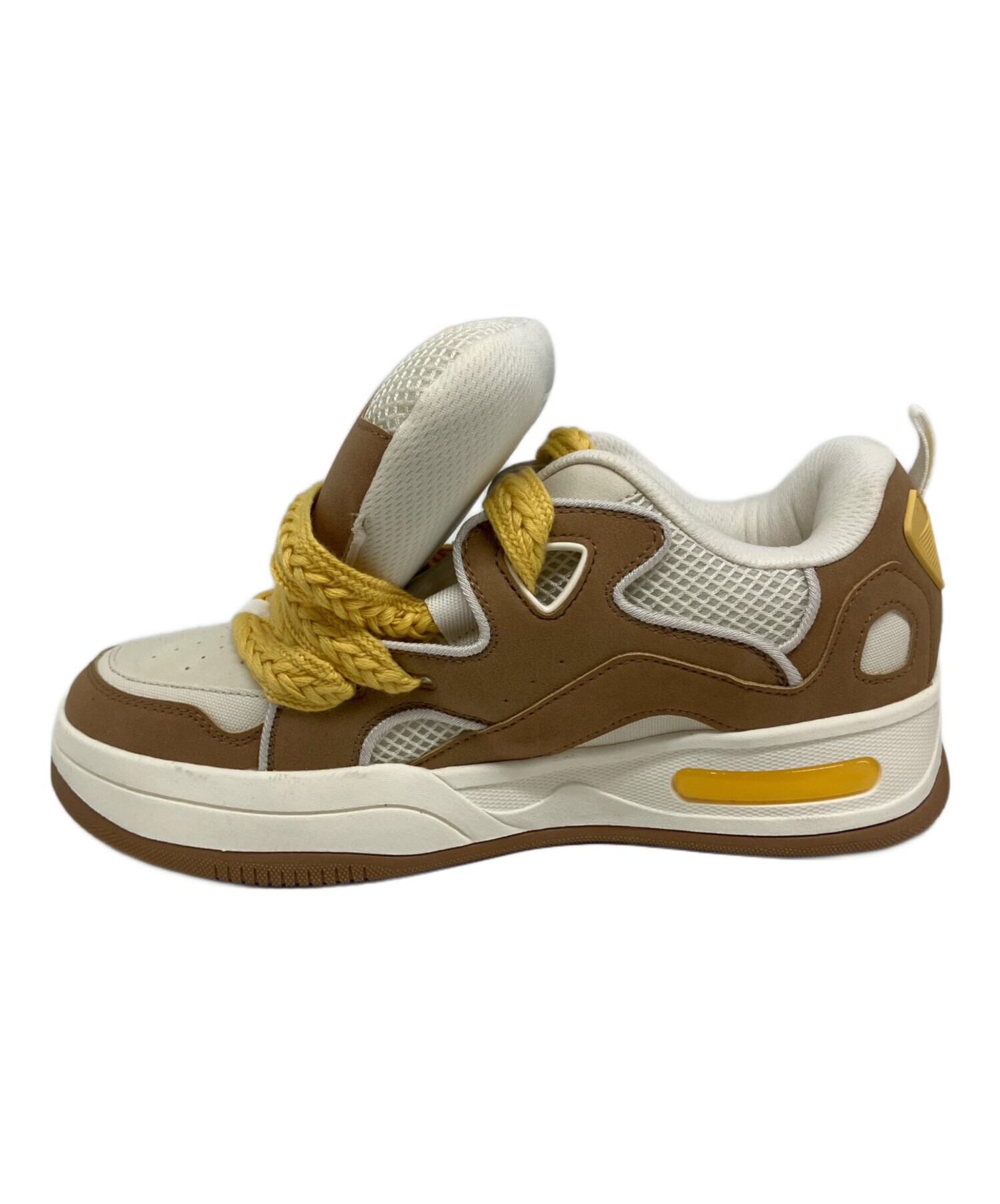 中古・古着通販】ZARA (ザラ) スケートスニーカー ホワイト×ブラウン