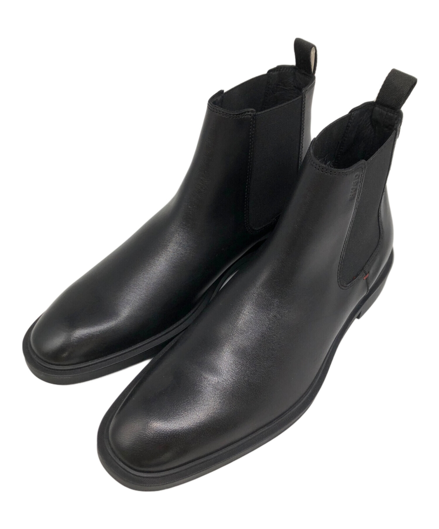 HUGO BOSS ヒューゴ ボス 黒 レザー サイドゴアブーツ 中古・古着通販】HUGO BOSS (ヒューゴ ボス) サイドゴアブーツ