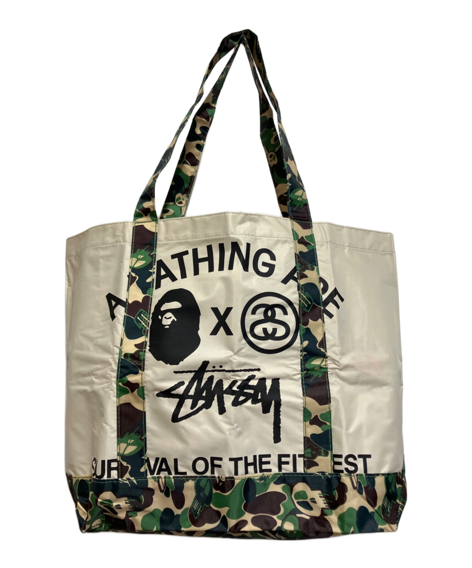 USED TOTE BAG/A BATHING APE & STUSSY | 古着屋FERANTRACING【公式】|東京 高円寺  レギュラー・ヴィンテージ古着通販 ＡBATHING APE& STUSSYコラボトートバッグ