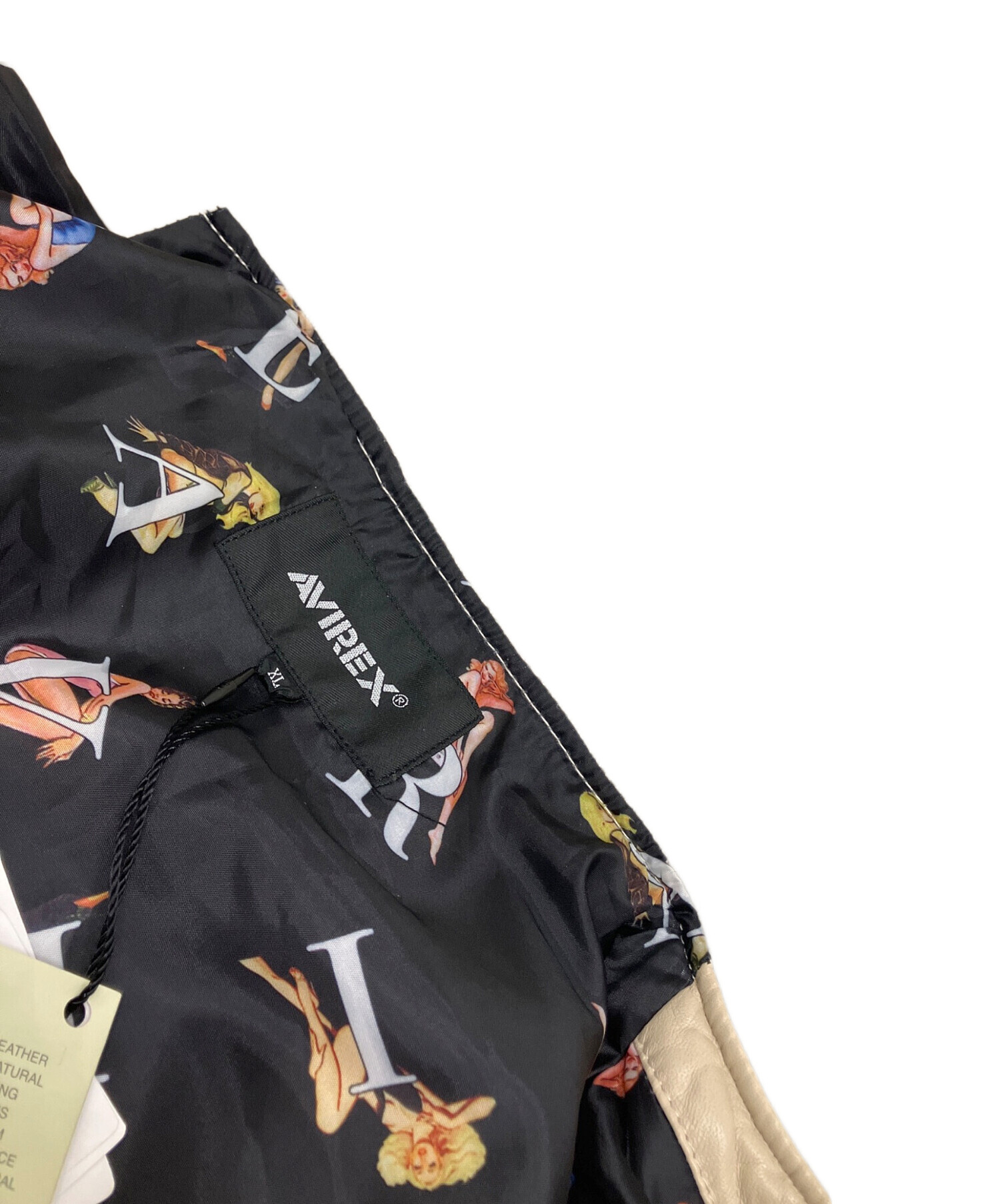 中古・古着通販】AVIREX (アヴィレックス) レザージャケット ホワイト