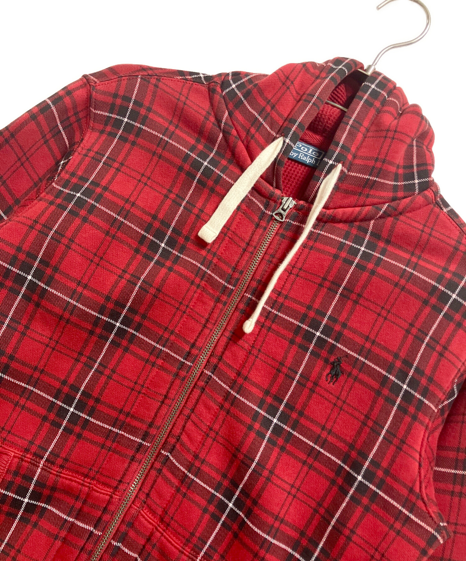 ralph lauren 00s y2k ジップパーカー チェック ラル レッド 中古・古着通販】POLO RALPH LAUREN (ポロ・ラルフローレン) ジップ