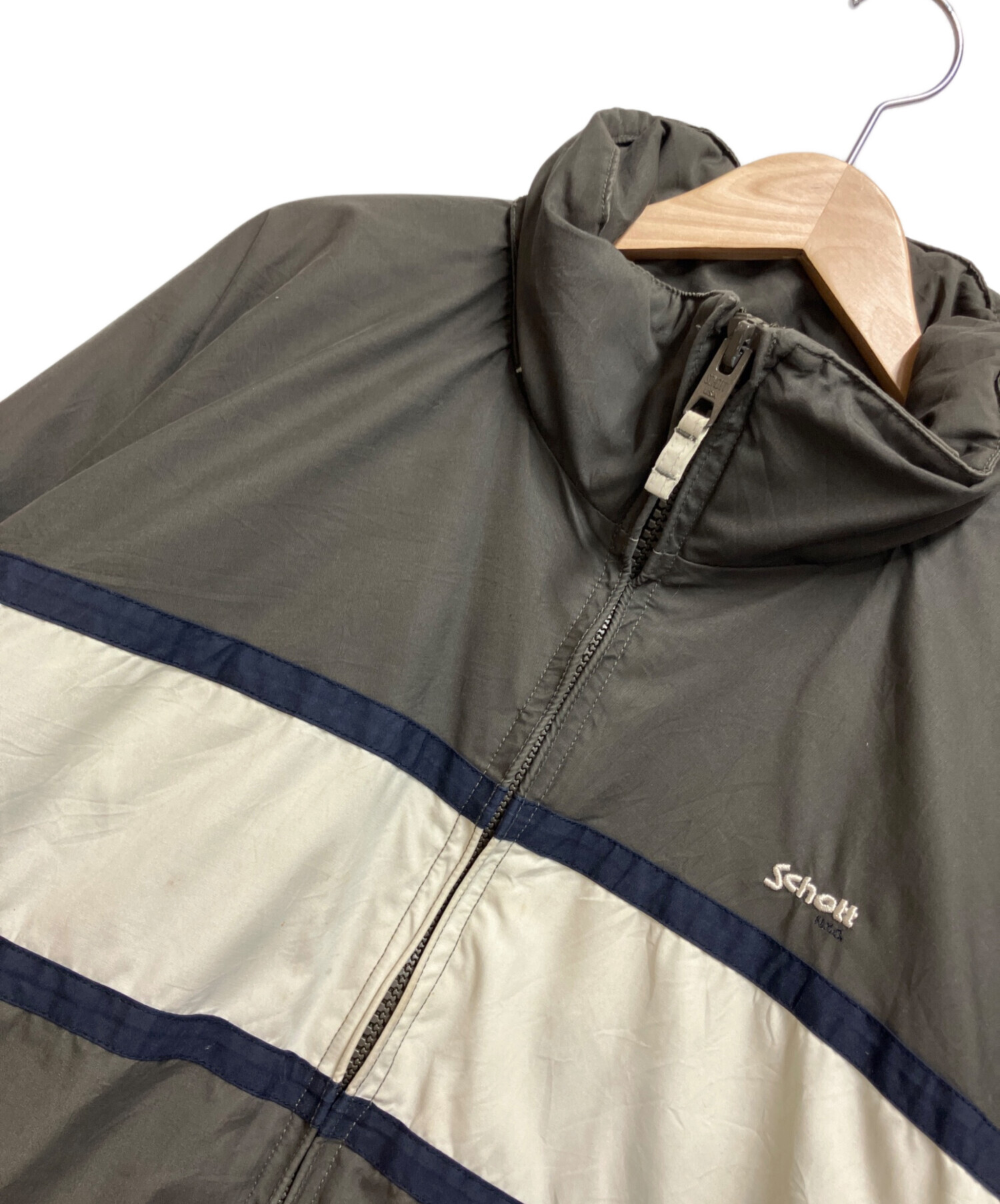中古・古着通販】Schott (ショット) ナイロンジャケット グレー 