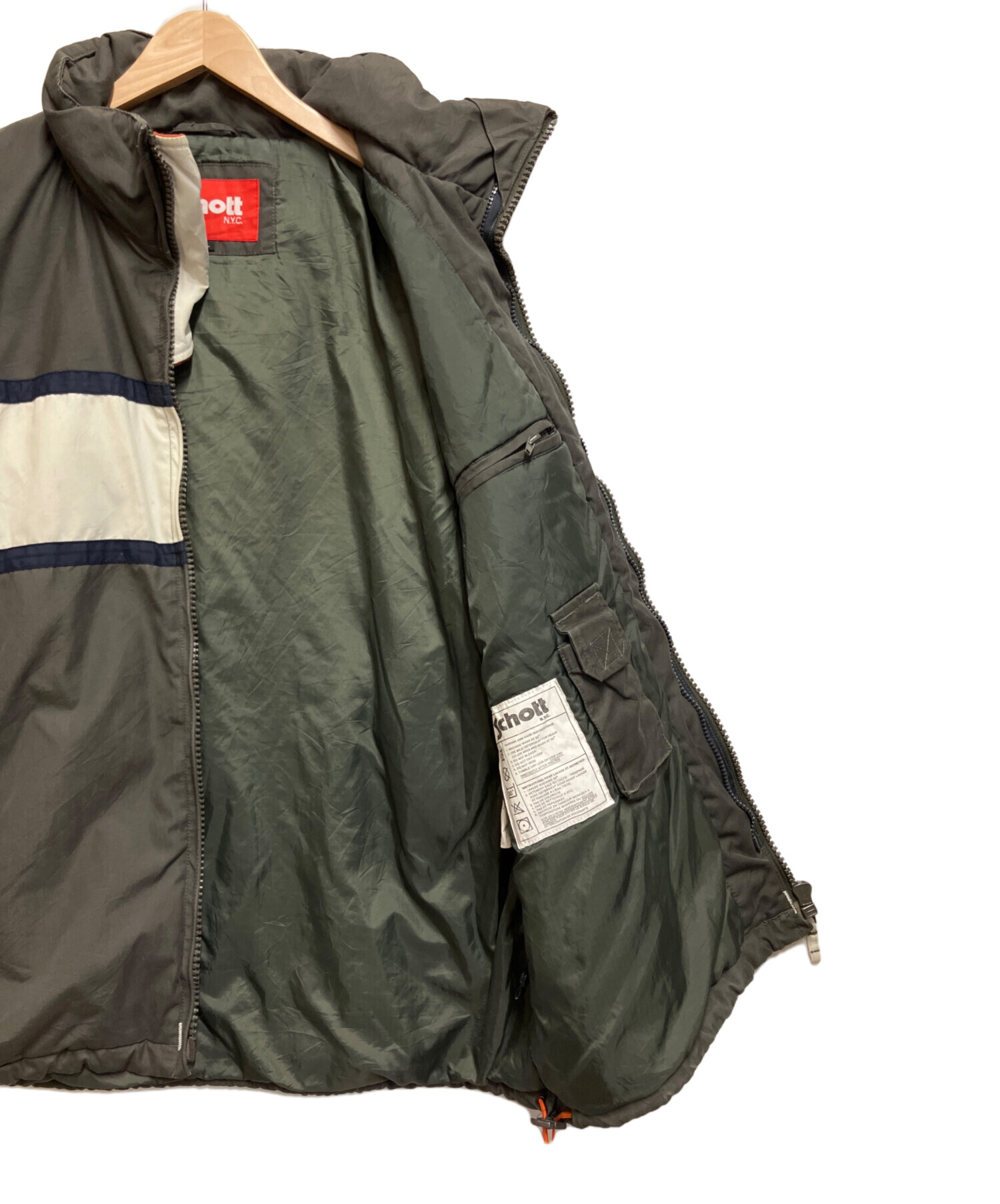 中古・古着通販】Schott (ショット) ナイロンジャケット グレー