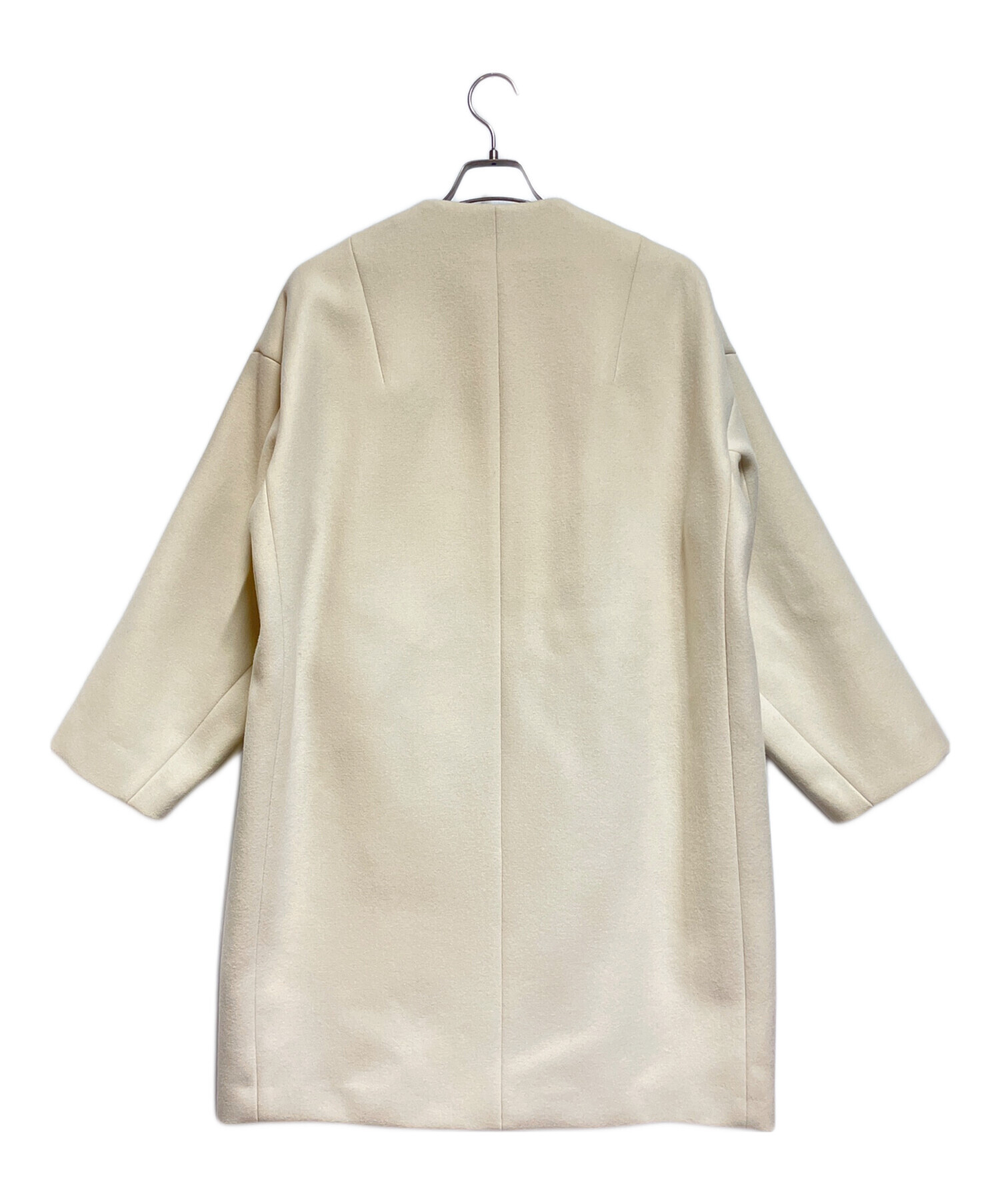 中古・古着通販】YLEVE (イレーヴ) ノーカラー ダブルメルトンロング