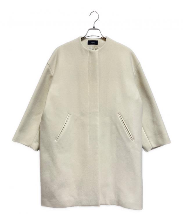 中古・古着通販】YLEVE (イレーヴ) ノーカラー ダブルメルトンロング