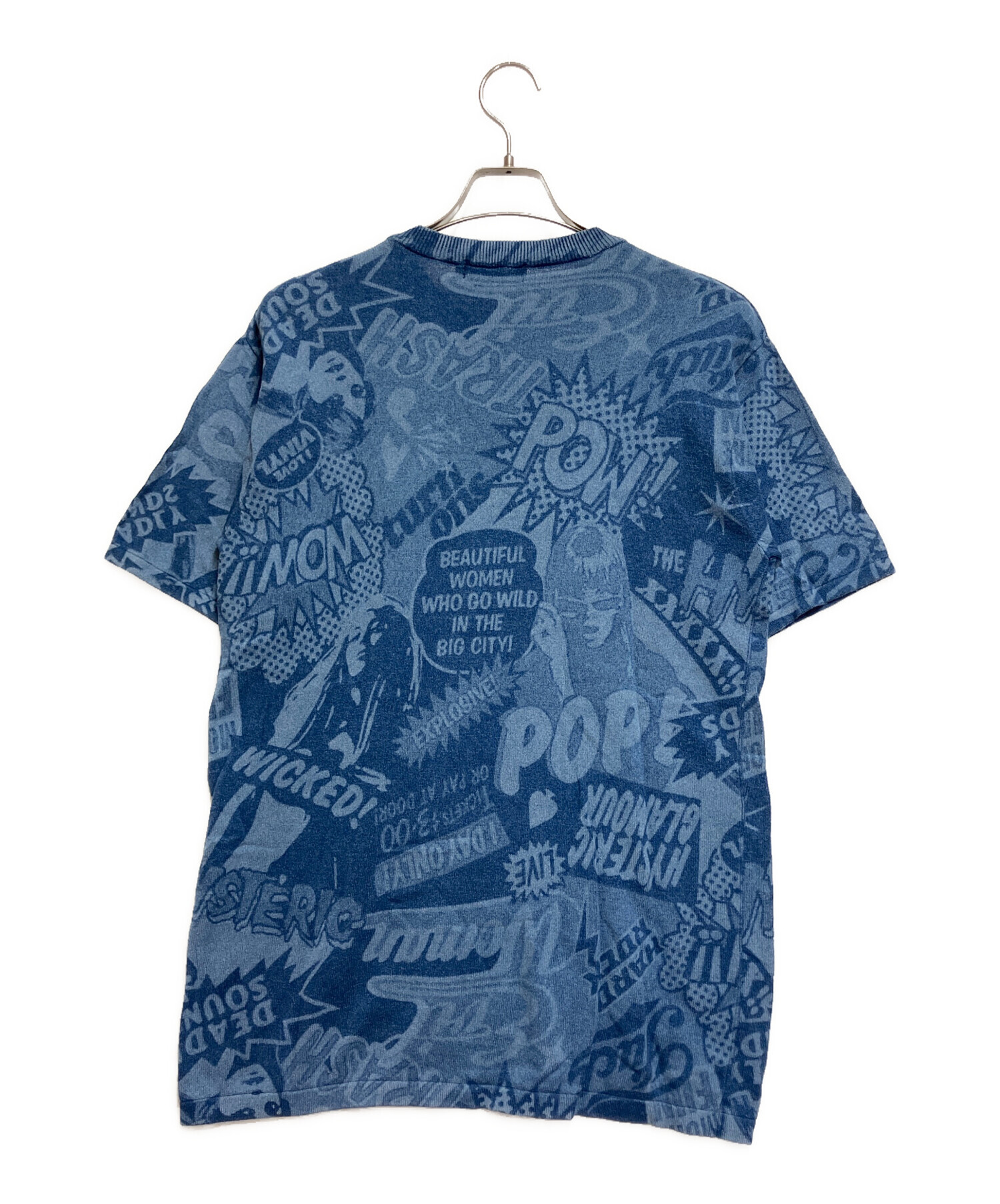 古着 ヒステリックグラマー 平成 パフェ 水色 ラメ プリント カットソー 古着 ヒステリックグラマー 平成 パフェ 水色 ラメ プリント