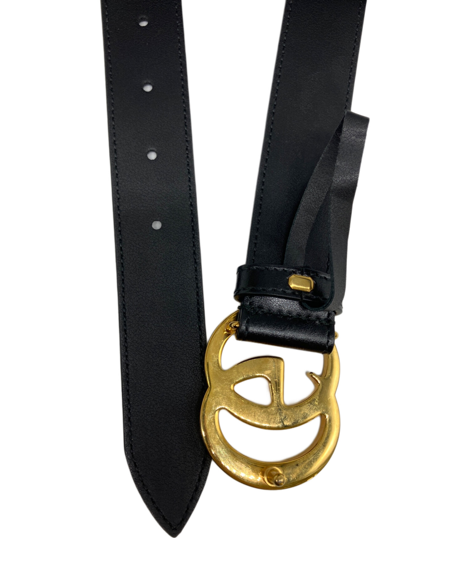 【未使用】GUCCI /ダブルG /スリムベルト / 中古・古着通販】GUCCI (グッチ) ダブルG スリムベルト ブラック