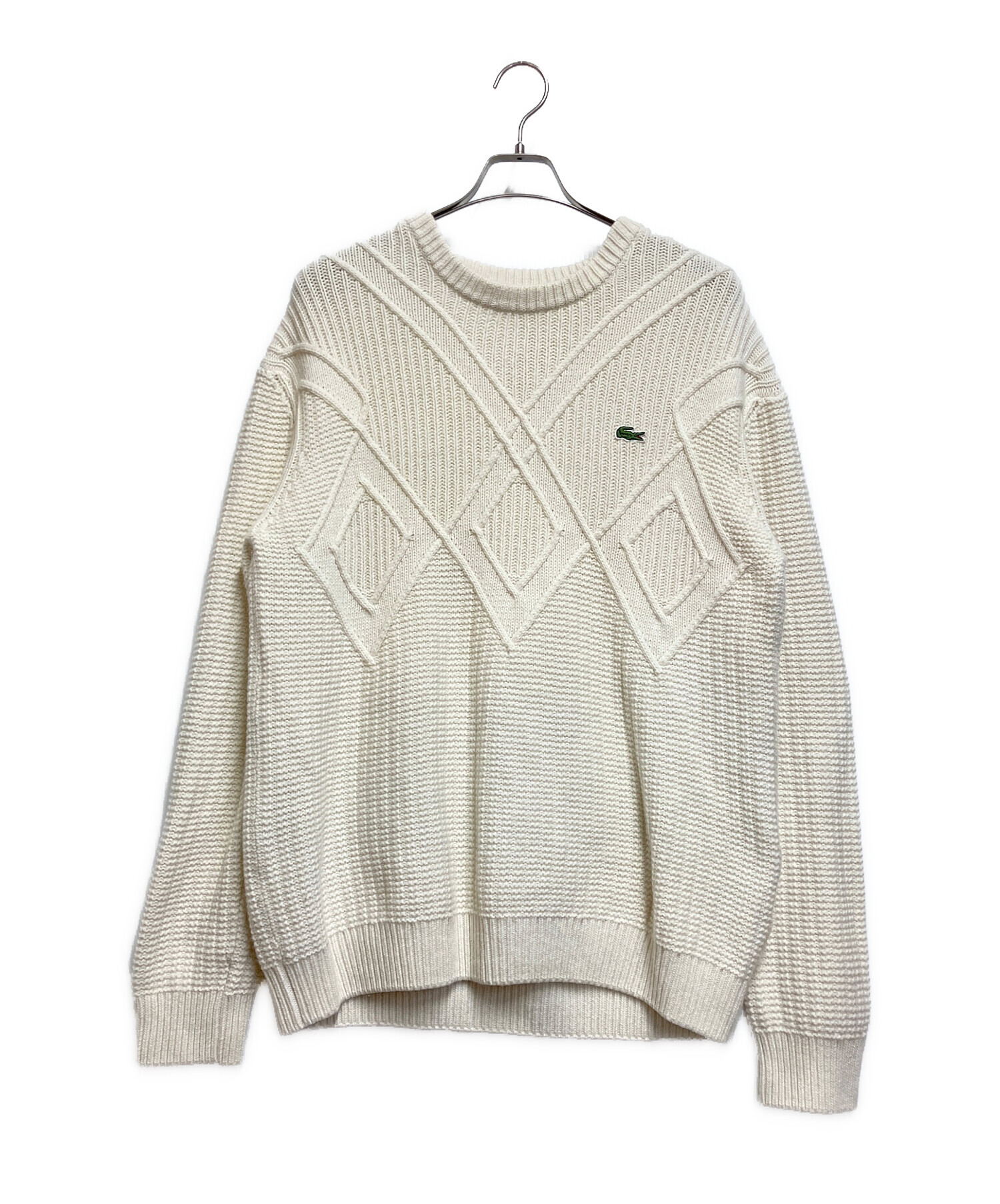 中古・古着通販】LACOSTE (ラコステ) ダイヤ柄編み変えブレンドニット 