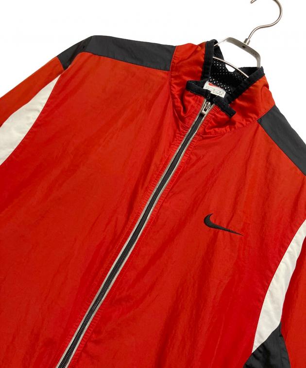 中古・古着通販】NIKE (ナイキ) ナイロンジャケット レッド×ブラック