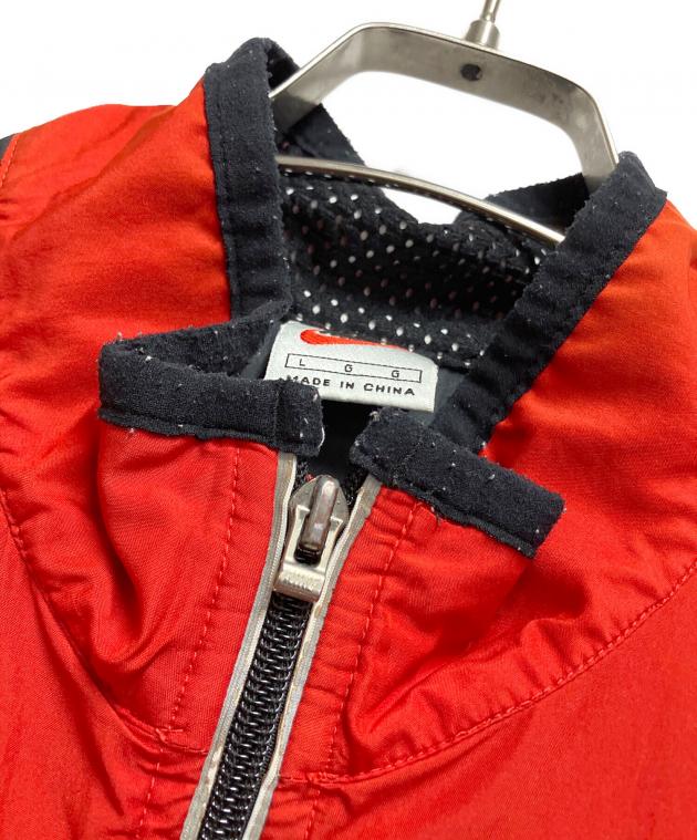 中古・古着通販】NIKE (ナイキ) ナイロンジャケット レッド×ブラック