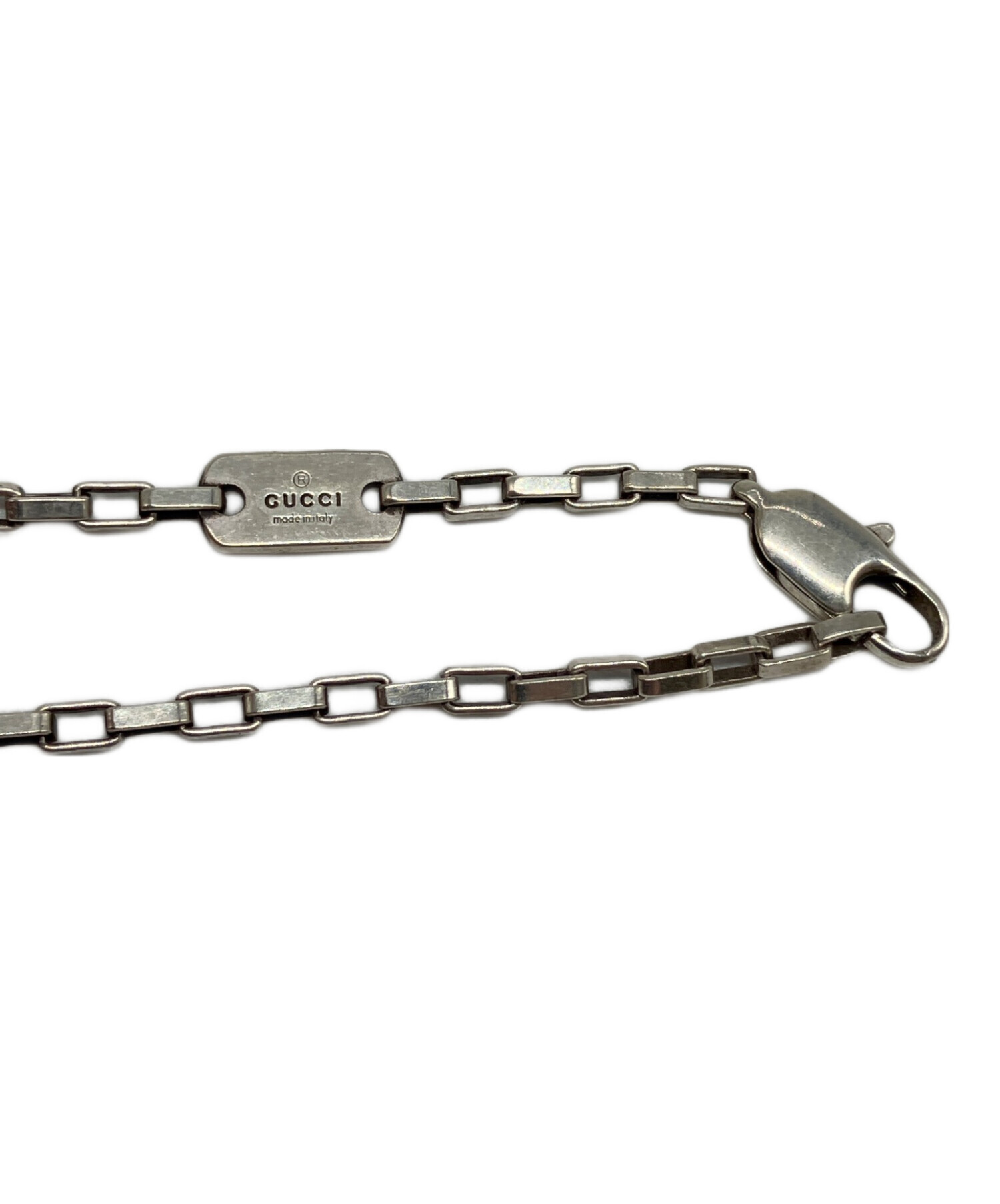 中古・古着通販】GUCCI (グッチ) プレートネックレス シルバー