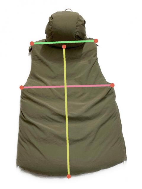 中古・古着通販】Hakuu (ハク) ダウンベスト カーキ サイズ:2 中古・古着通販】Hakuu (ハク) ダウンベスト カーキ サイズ:2