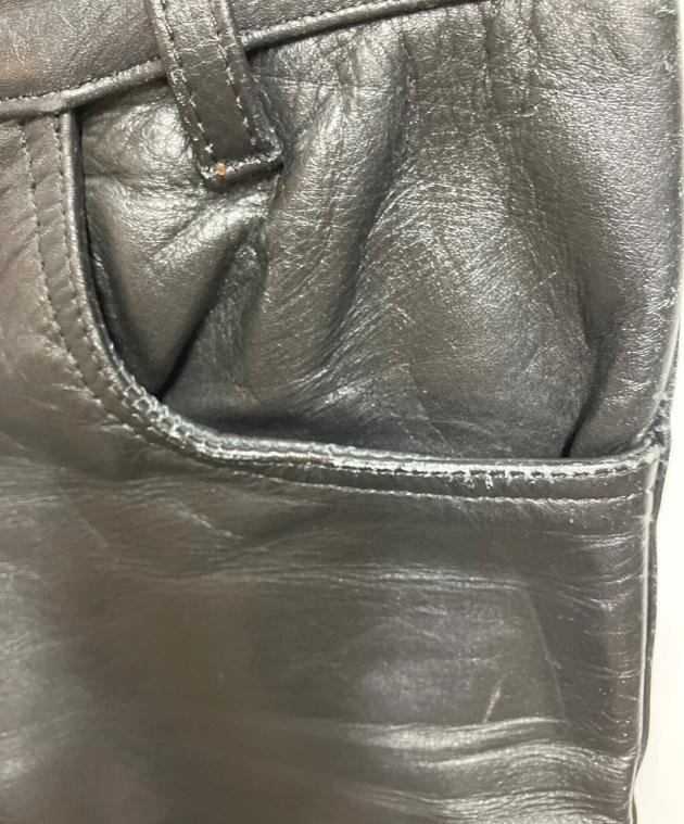 中古・古着通販】GENUINE LEATHER (ジェニュインレザー) レザーパンツ