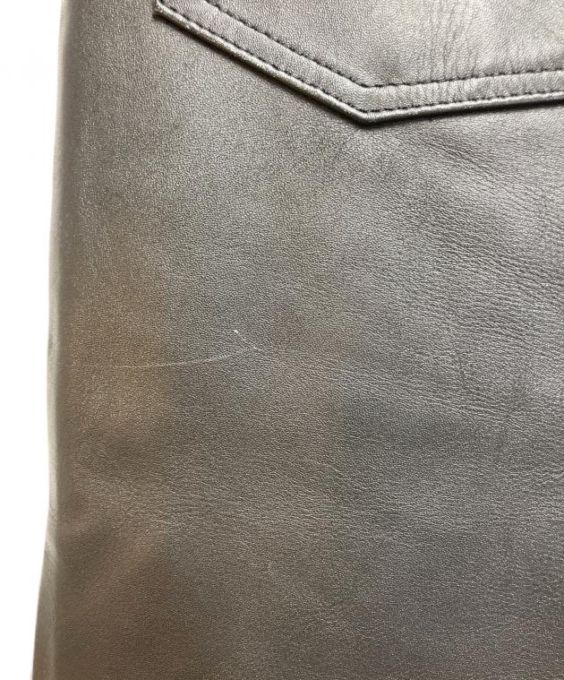 中古・古着通販】GENUINE LEATHER (ジェニュインレザー) レザーパンツ