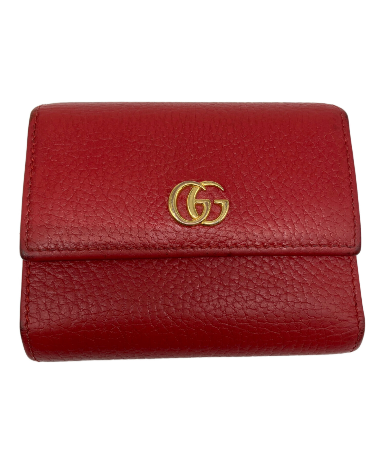 中古・古着通販】GUCCI (グッチ) 2つ折り財布 レッド｜ブランド・古着 