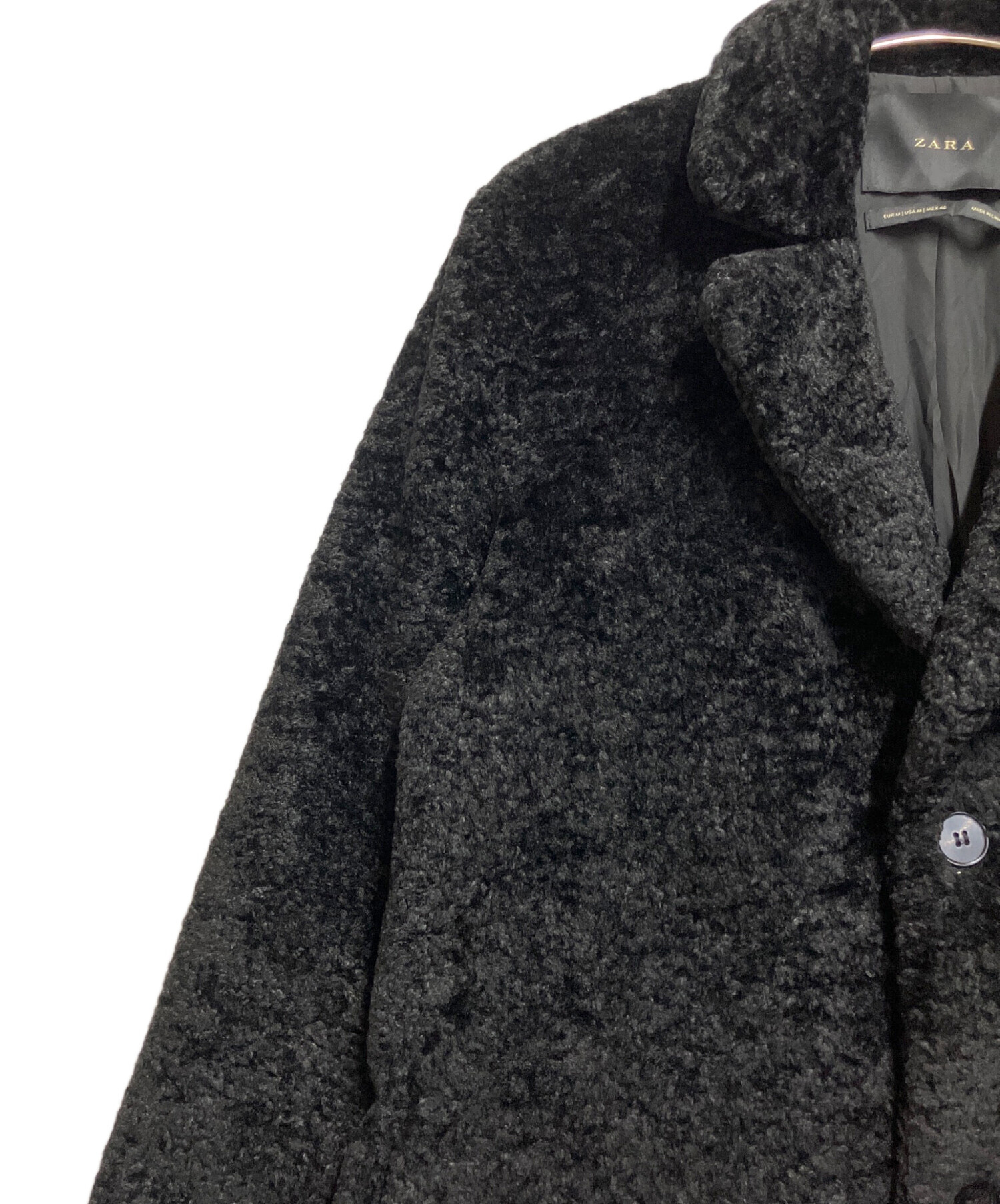 中古・古着通販】ZARA (ザラ) ロングコート ブラック サイズ:SIZE M