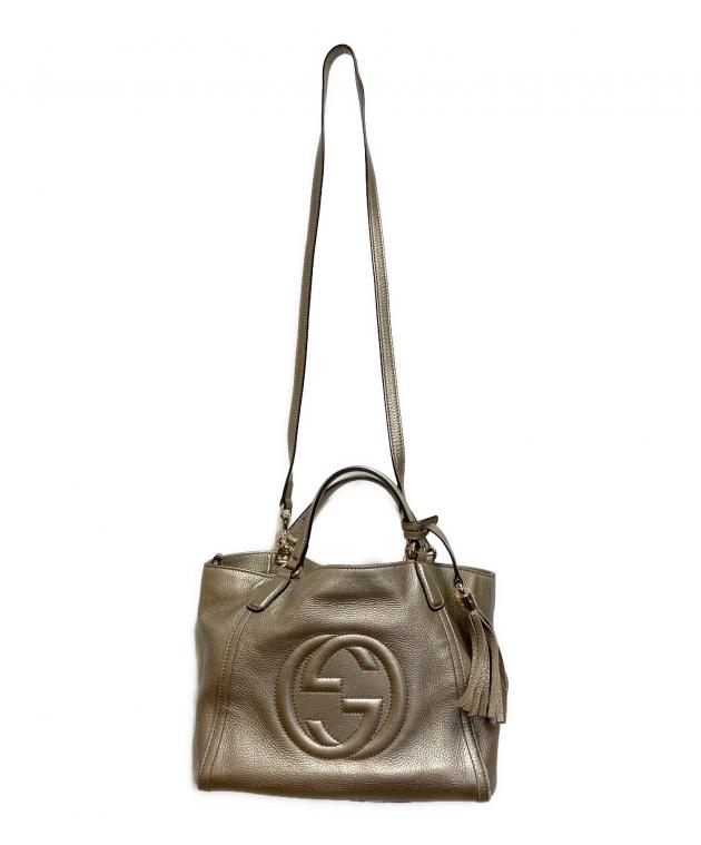中古・古着通販】GUCCI (グッチ) ソーホー 2WAY ハンドバッグ シルバー