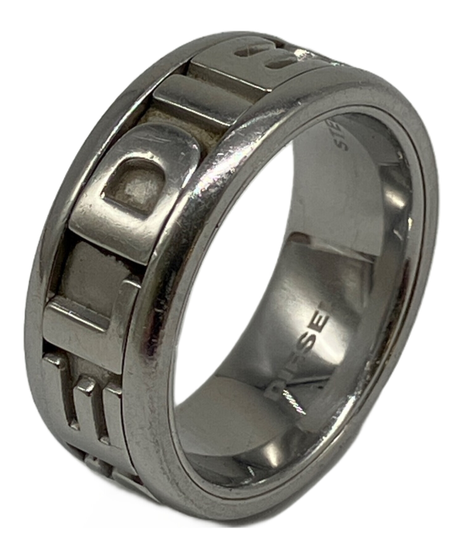 る*ぅ様 DIESEL シルバー ロゴリング レディース 中古・古着通販】DIESEL (ディーゼル) ロゴリング シルバー サイズ:16