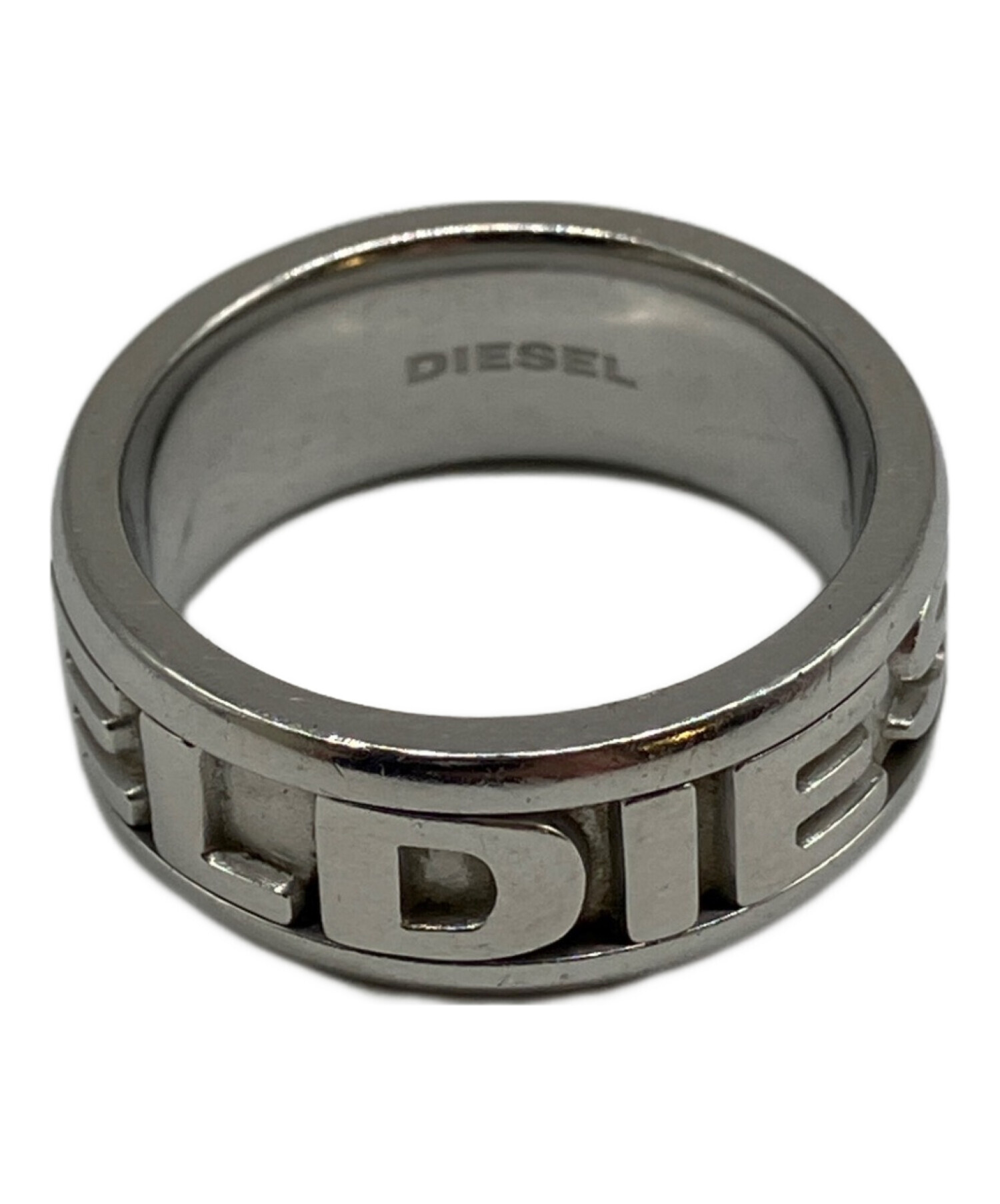 DIESEL リング 90s 中古・古着通販】DIESEL (ディーゼル) ロゴリング シルバー サイズ:16