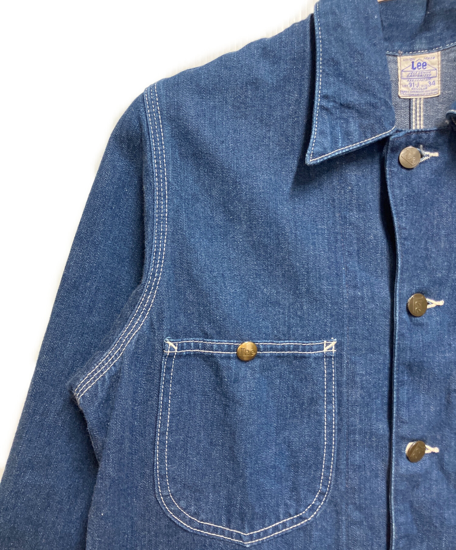 Lee カバーオール ダークブルー 中古・古着通販】LEE (リー) カバーオール ブルー サイズ:SIZE 34