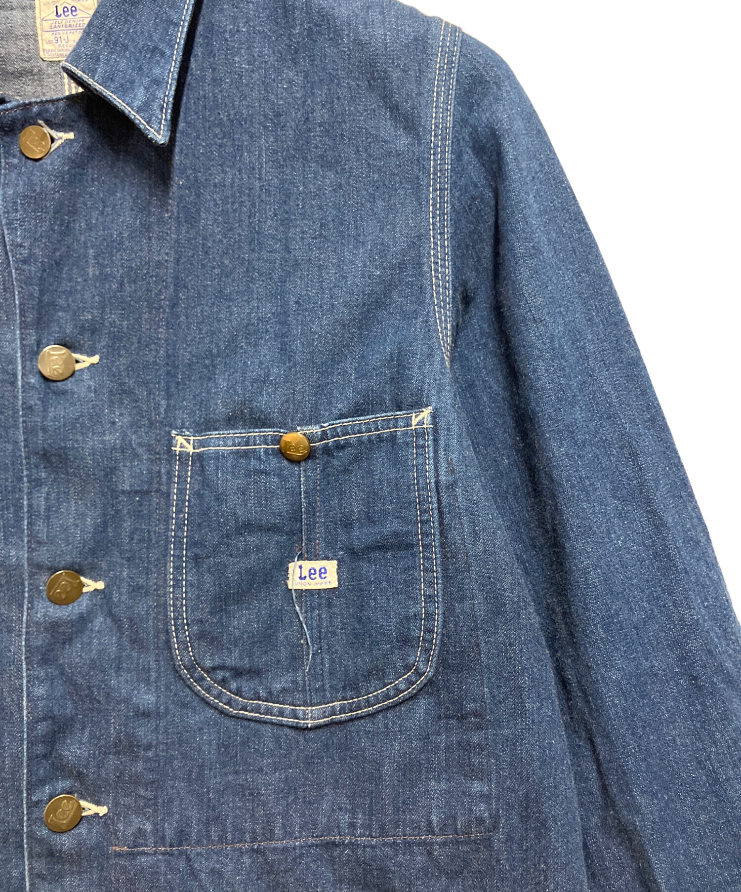 中古・古着通販】LEE (リー) カバーオール ブルー サイズ:SIZE 34