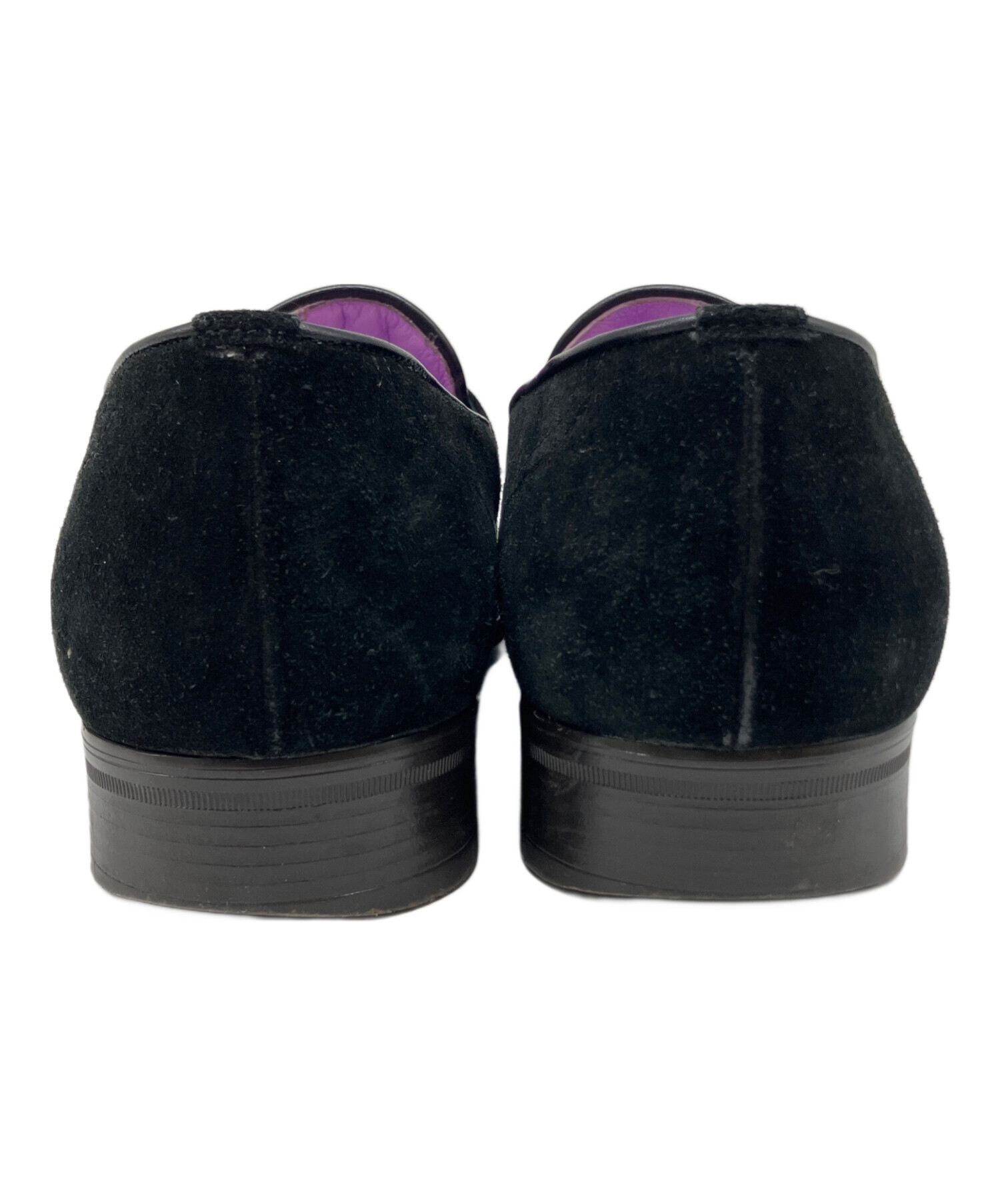 中古・古着通販】鞆ゑ (トモエ) スエードローファー ブラック サイズ