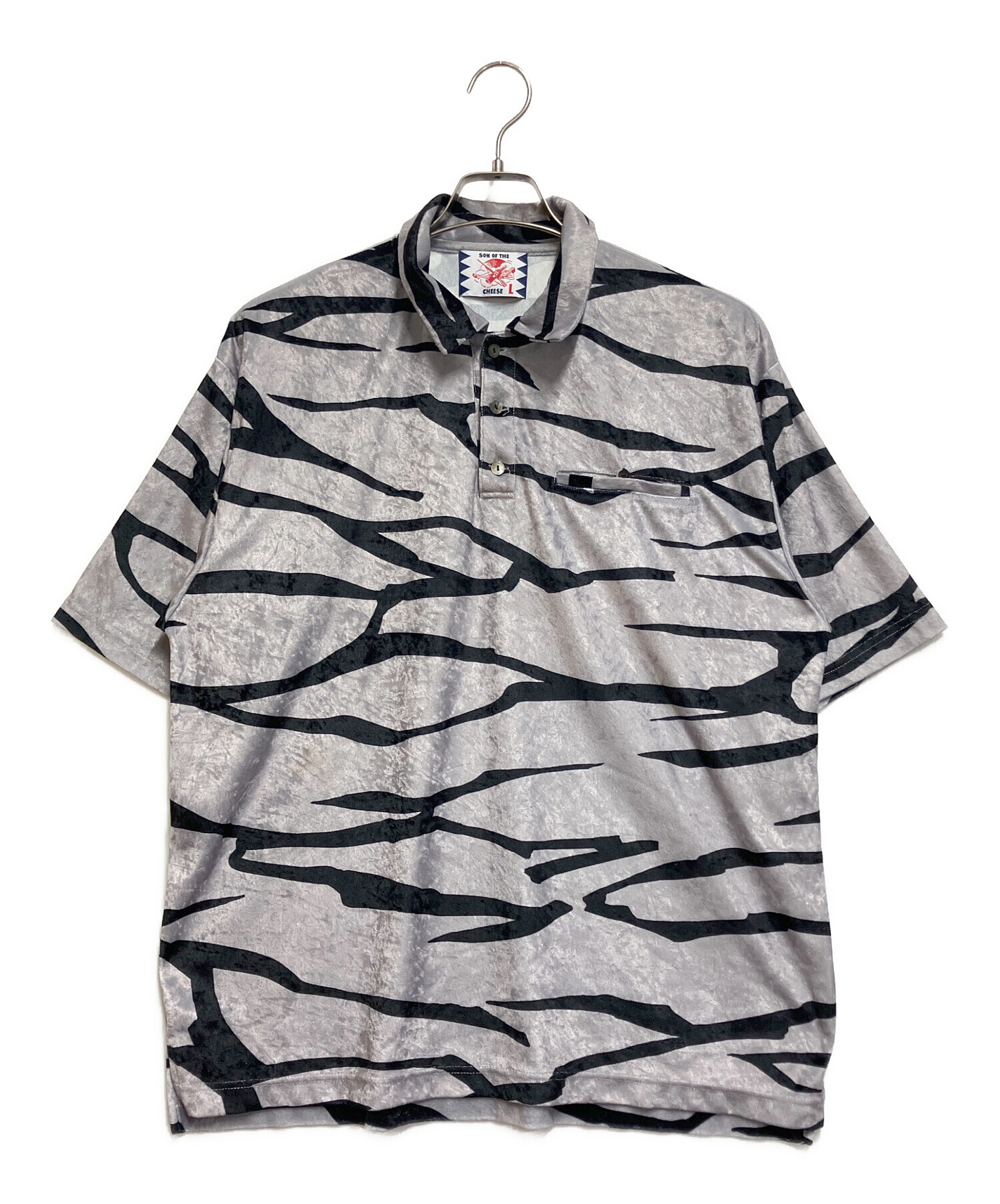 【人気アイテム】サノバチーズ　ポロシャツ　ベロア　ボタン　即完売　美品　L 中古・古着通販】SON OF THE CHEESE (サノバチーズ) ポロシャツ グレー