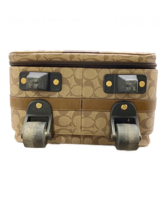 COACH 中型キャリーケース ブラウン/ベージュ／二輪 COACH 中型キャリーケース ブラウン/ベージュ／二輪 COACH 中型