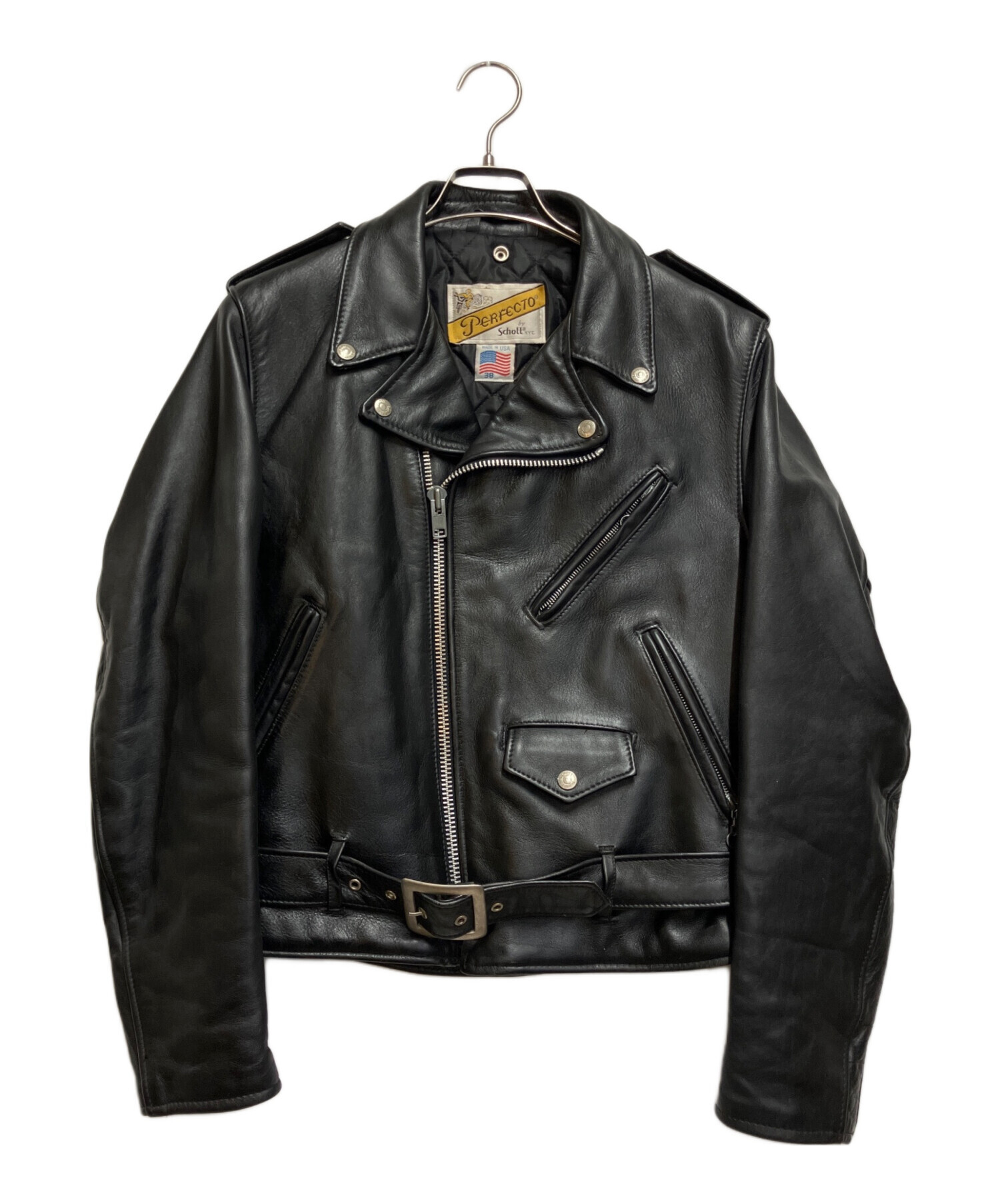 中古・古着通販】Schott (ショット) レザージャケット ブラック サイズ