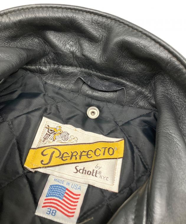 中古・古着通販】Schott (ショット) レザージャケット ブラック サイズ