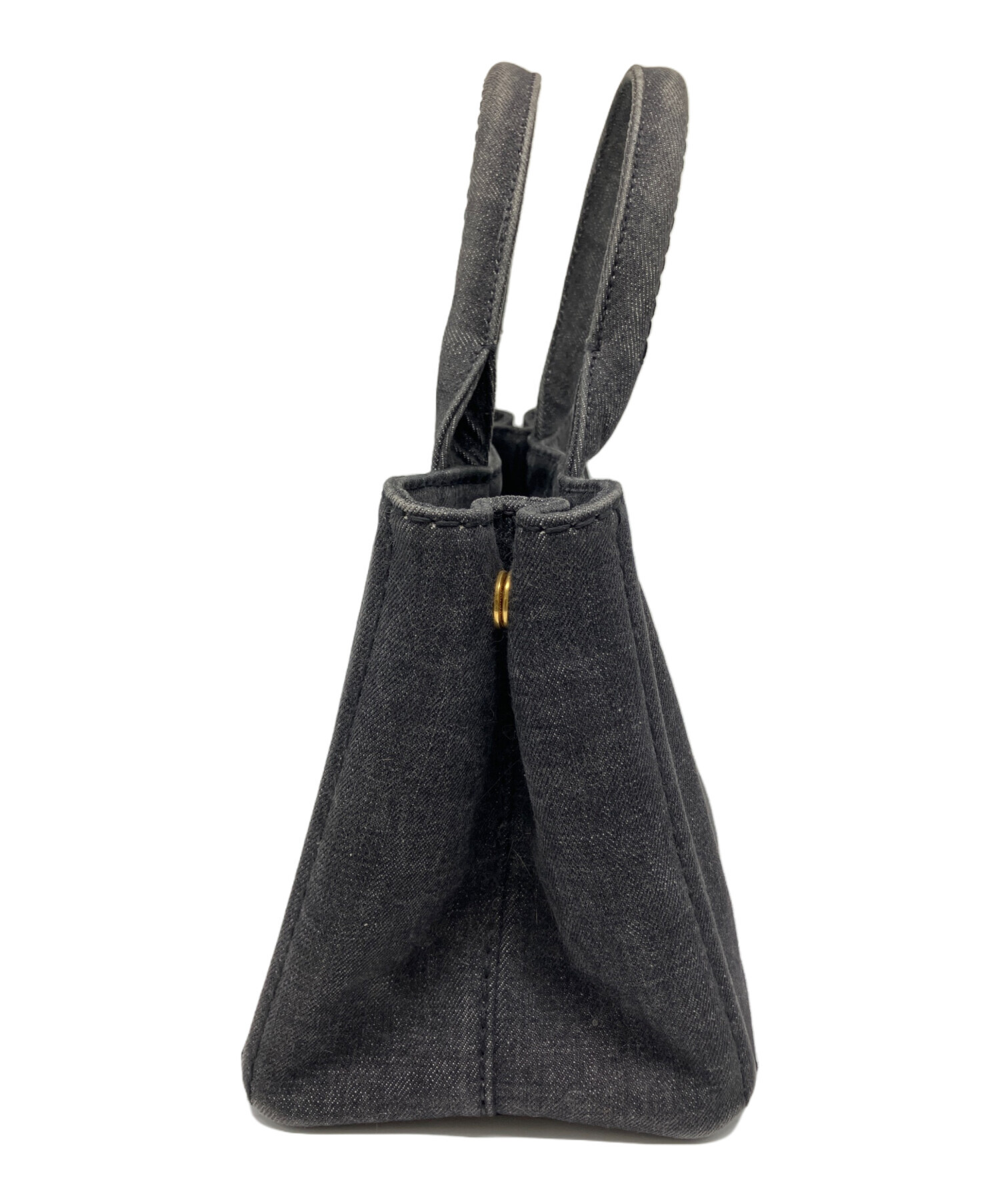 中古・古着通販】PRADA (プラダ) デニムハンドバッグ グレー｜ブランド 