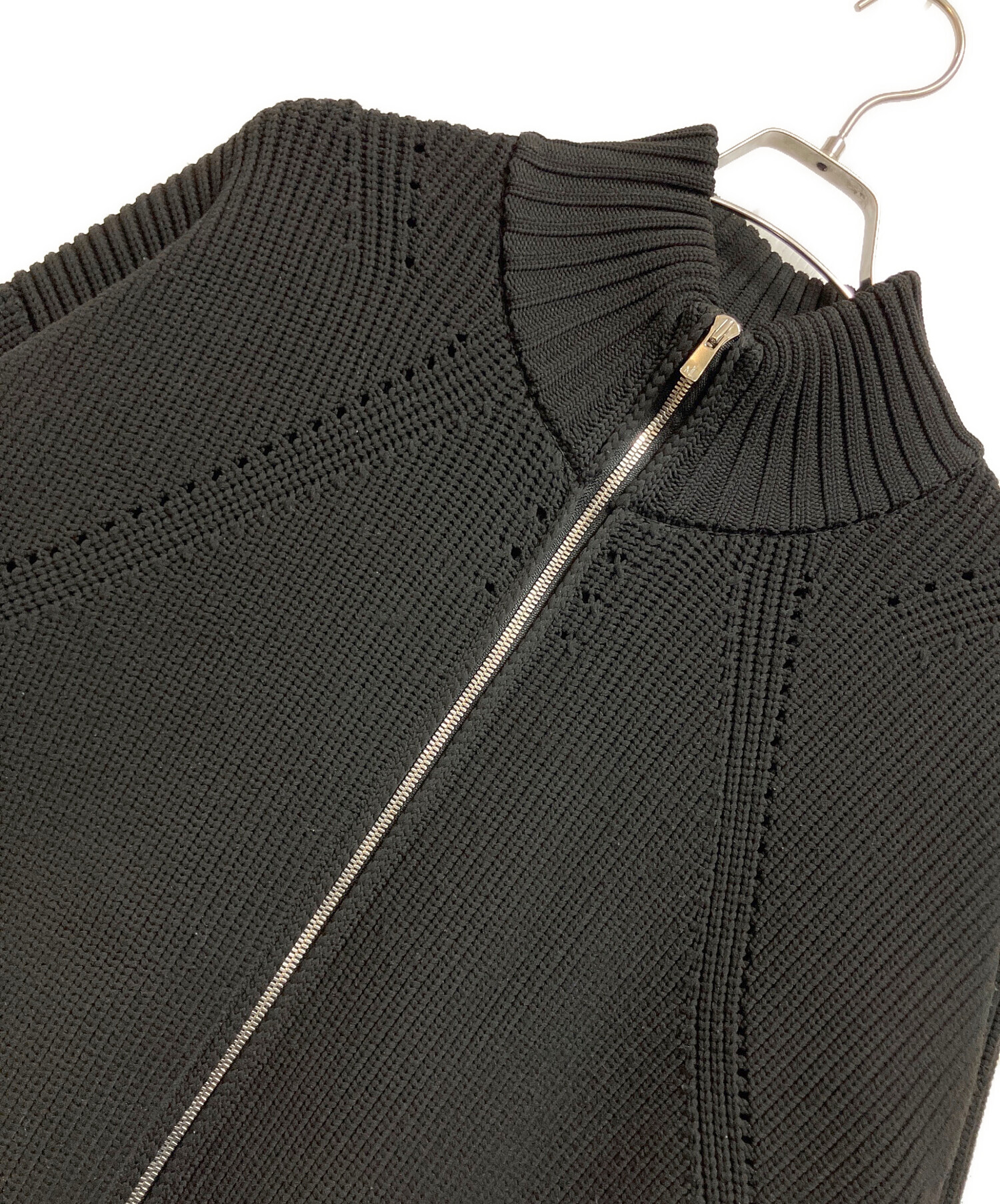 中古・古着通販】Lui's (ルイス) ドライバーズニットブルゾン ブラック