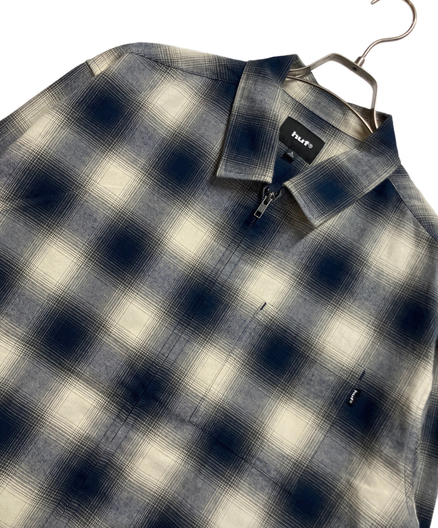 中古・古着通販】HUF (ハフ) ジャケット ブルー×ホワイト サイズ:L