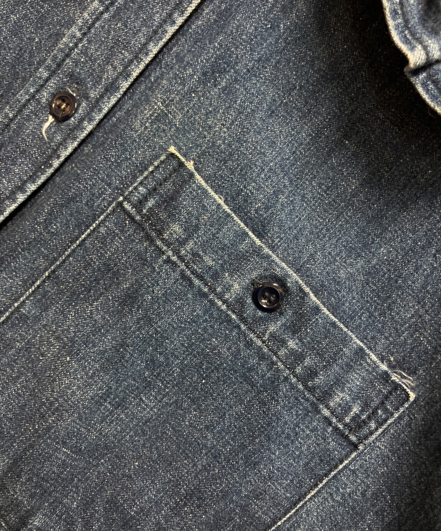 中古・古着通販】holiday (ホリデー) PURITAN COLLAR DENIM SHIRT