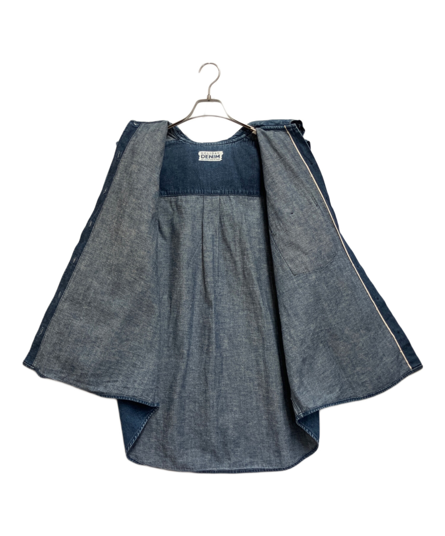 中古・古着通販】holiday (ホリデー) PURITAN COLLAR DENIM SHIRT