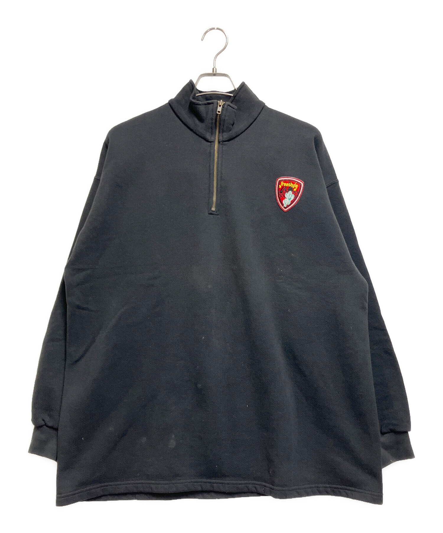 中古・古着通販】LEE (リー) ハーフジップスウェット ブラック サイズ 