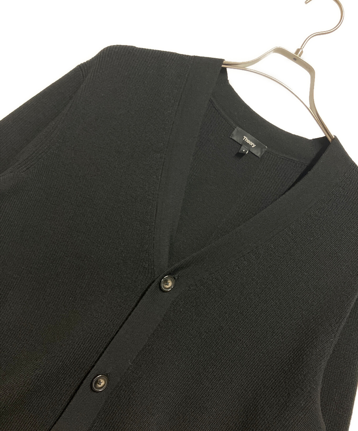 中古・古着通販】theory (セオリー) ニットカーディガン ブラック