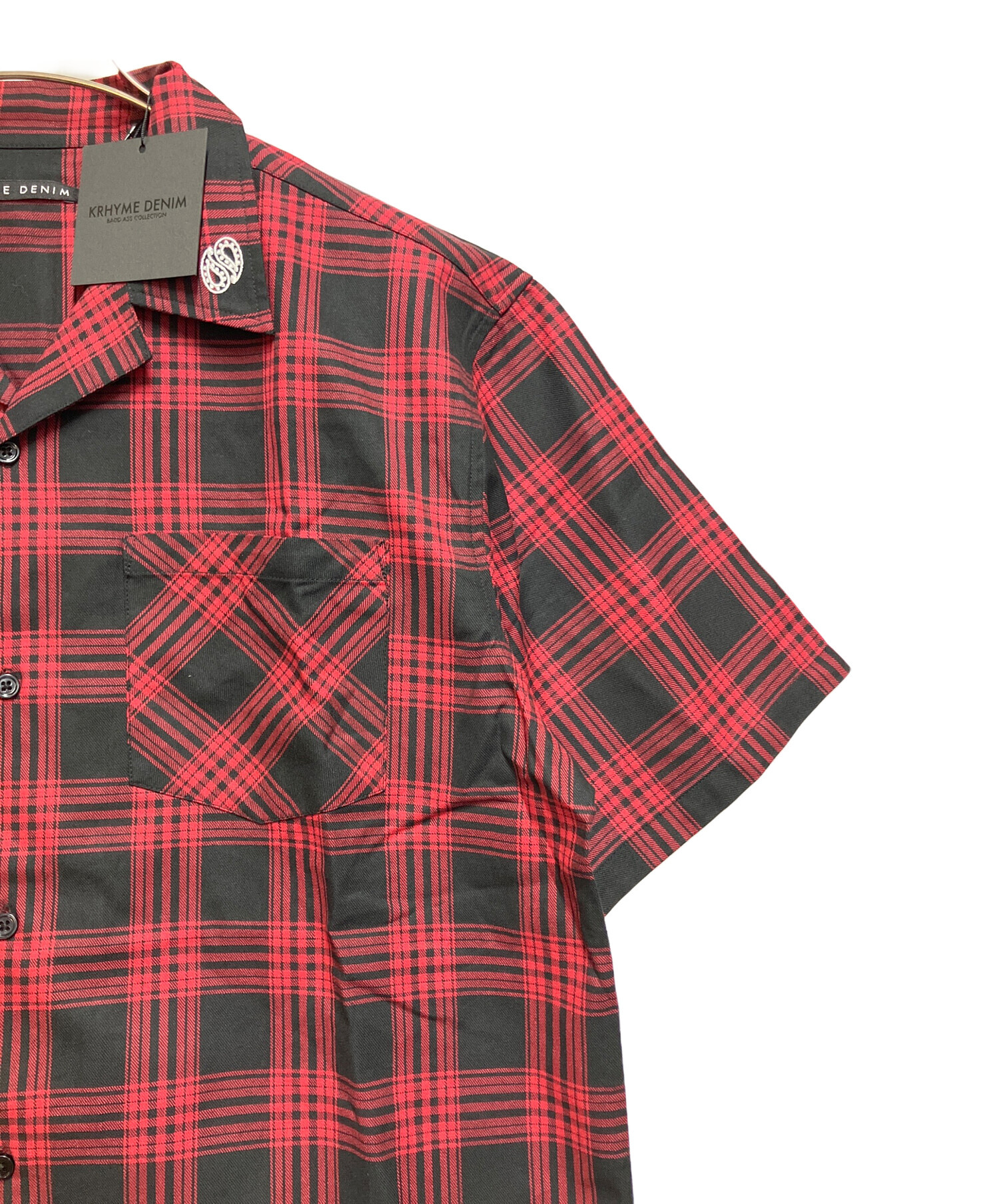 中古・古着通販】KRHYME DENIM (クライムデニム) 半袖シャツ レッド