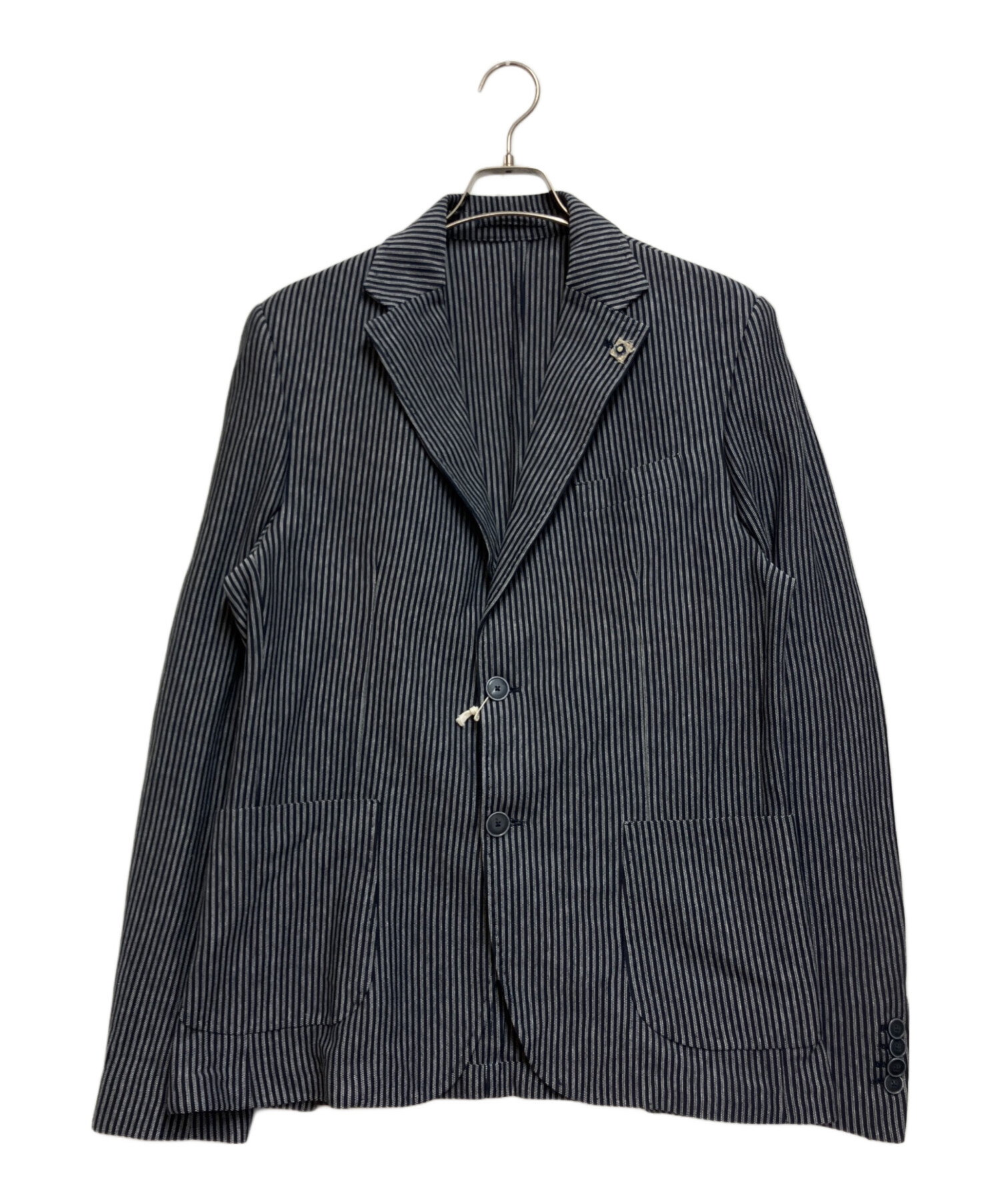 中古・古着通販】EXIBIT (エクシビット) ジャケット ネイビー×グレー 