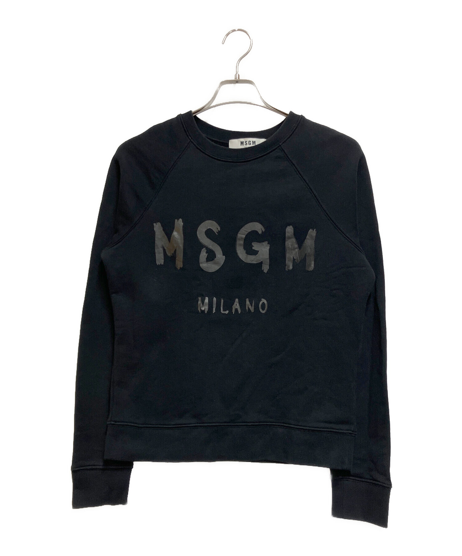 中古・古着通販】MSGM (エムエスジーエム) ロゴスウェット ブラック 