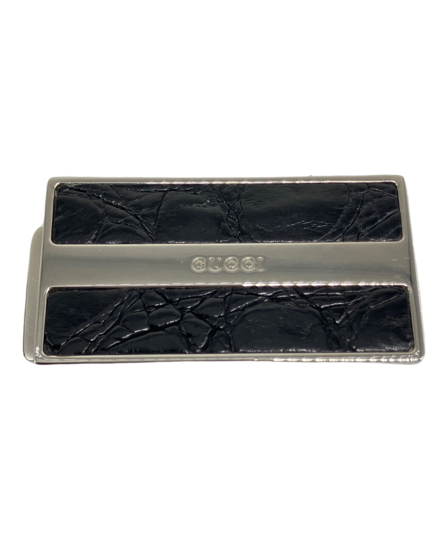値下　GUCCI マネークリップ 中古・古着通販】GUCCI (グッチ) マネークリップ ブラック×シルバー