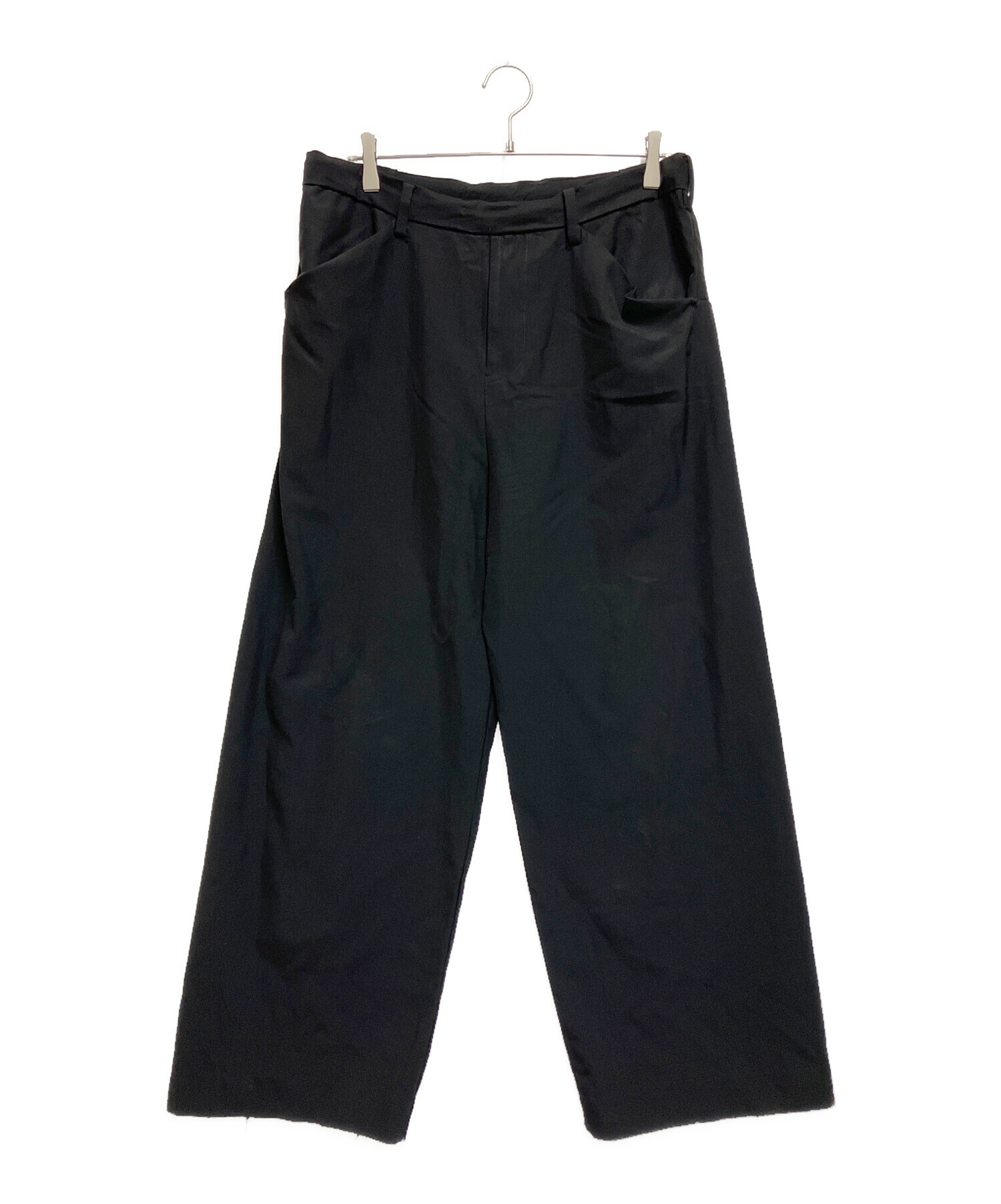 中古・古着通販】SUNSEA (サンシー) WIDE PANTS ブラック サイズ:2 