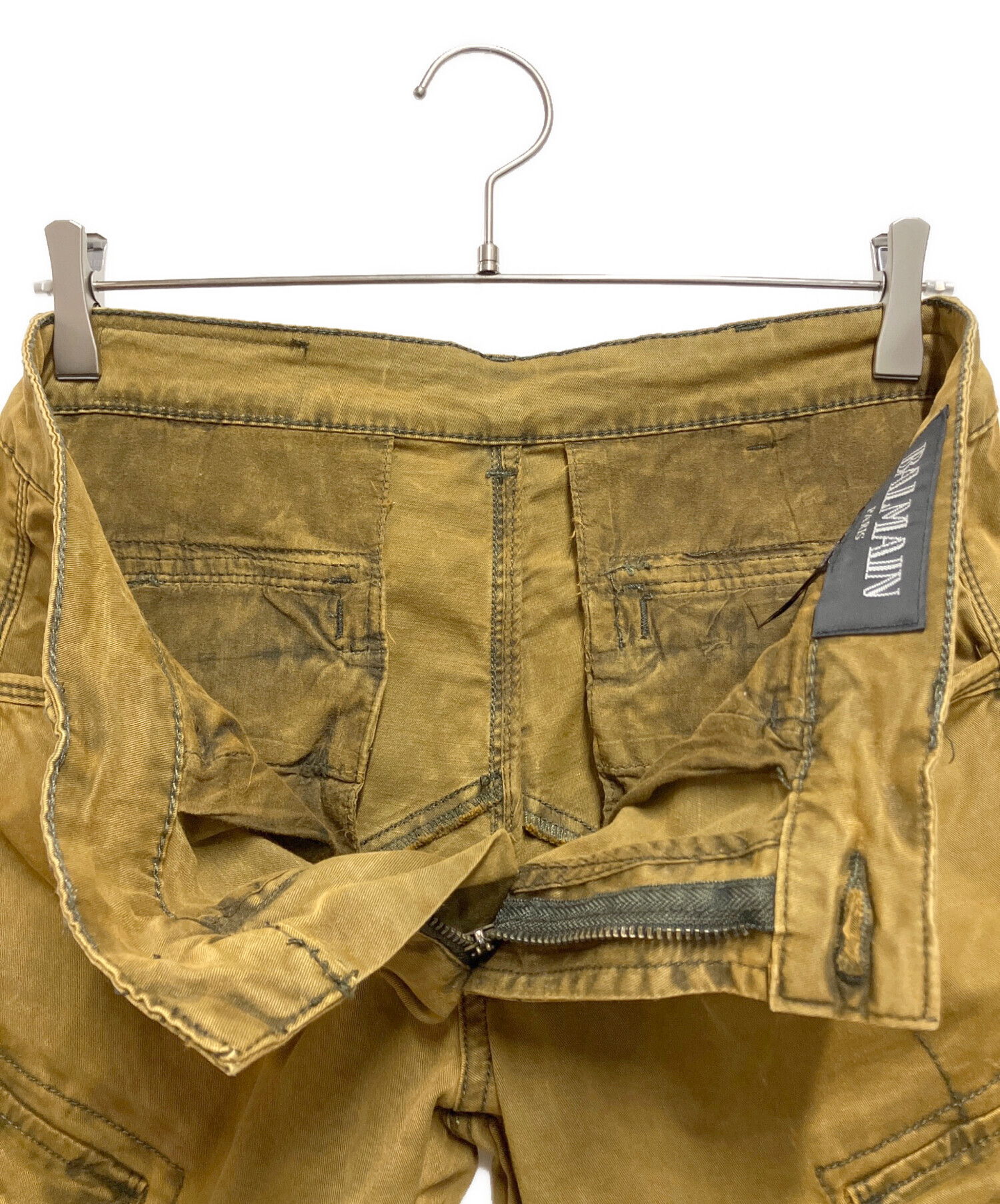 中古・古着通販】BALMAIN (バルマン) デニムパンツ ブラウン サイズ:32