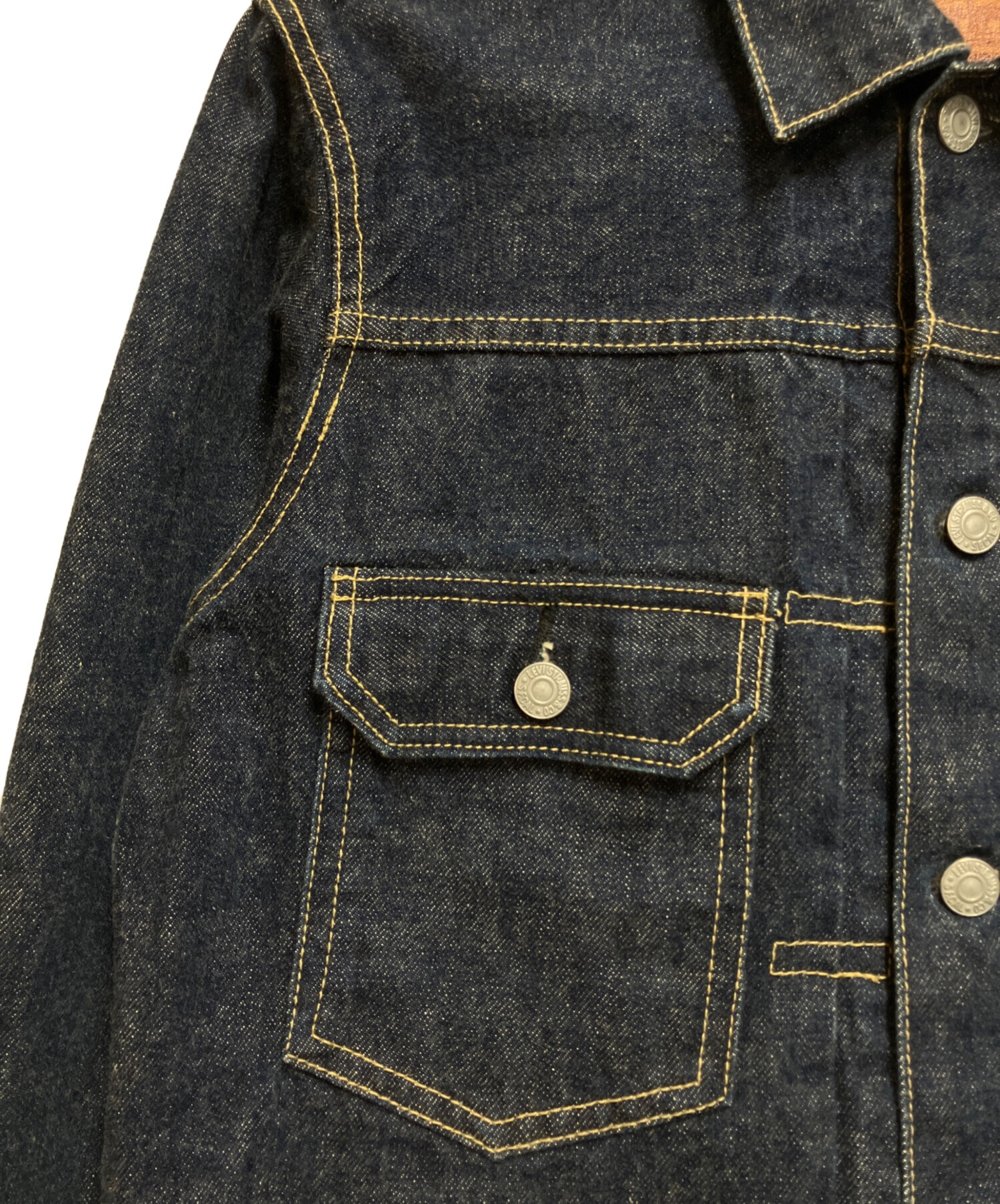 中古・古着通販】LEVI'S (リーバイス) デニムジャケット ネイビー